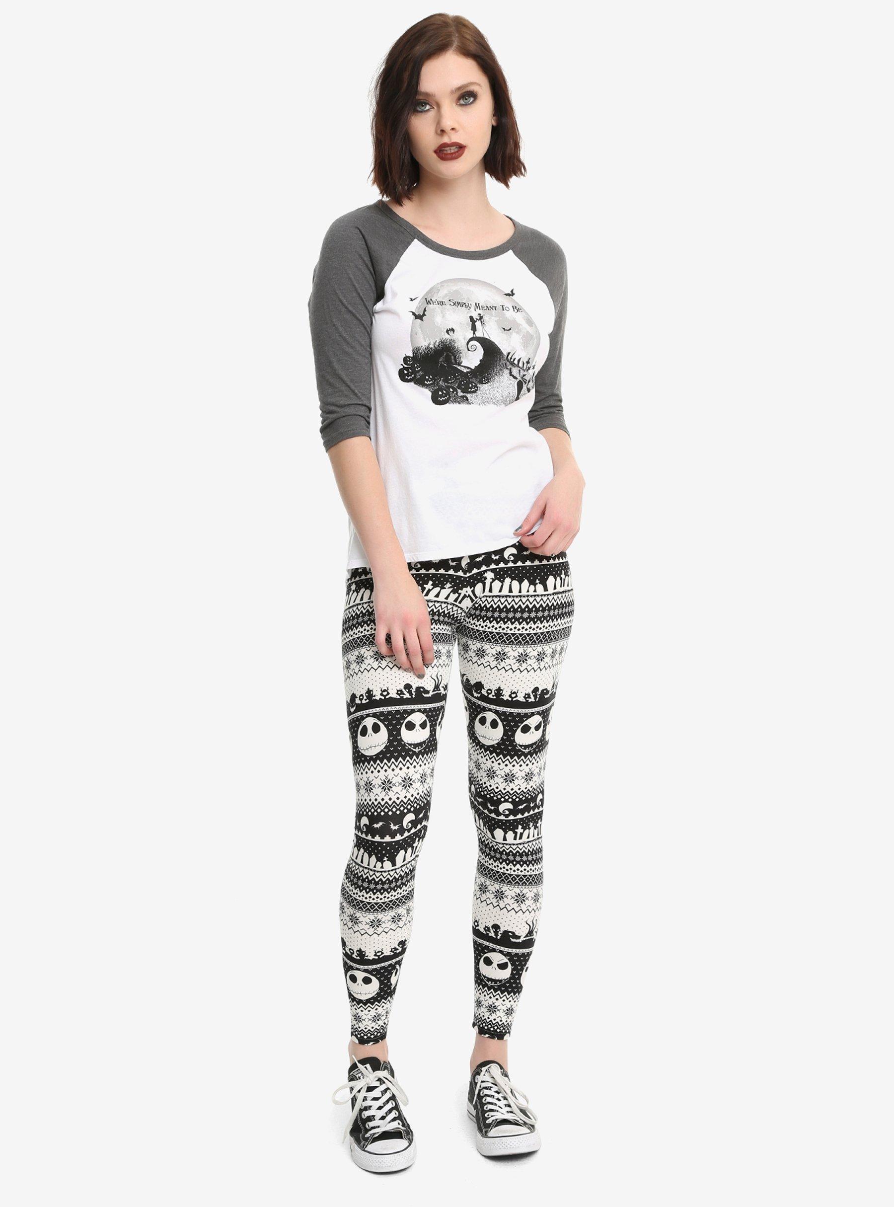 The Nightmare Before Christmas Jack Fair Isle Leggings, WHITE, alternate