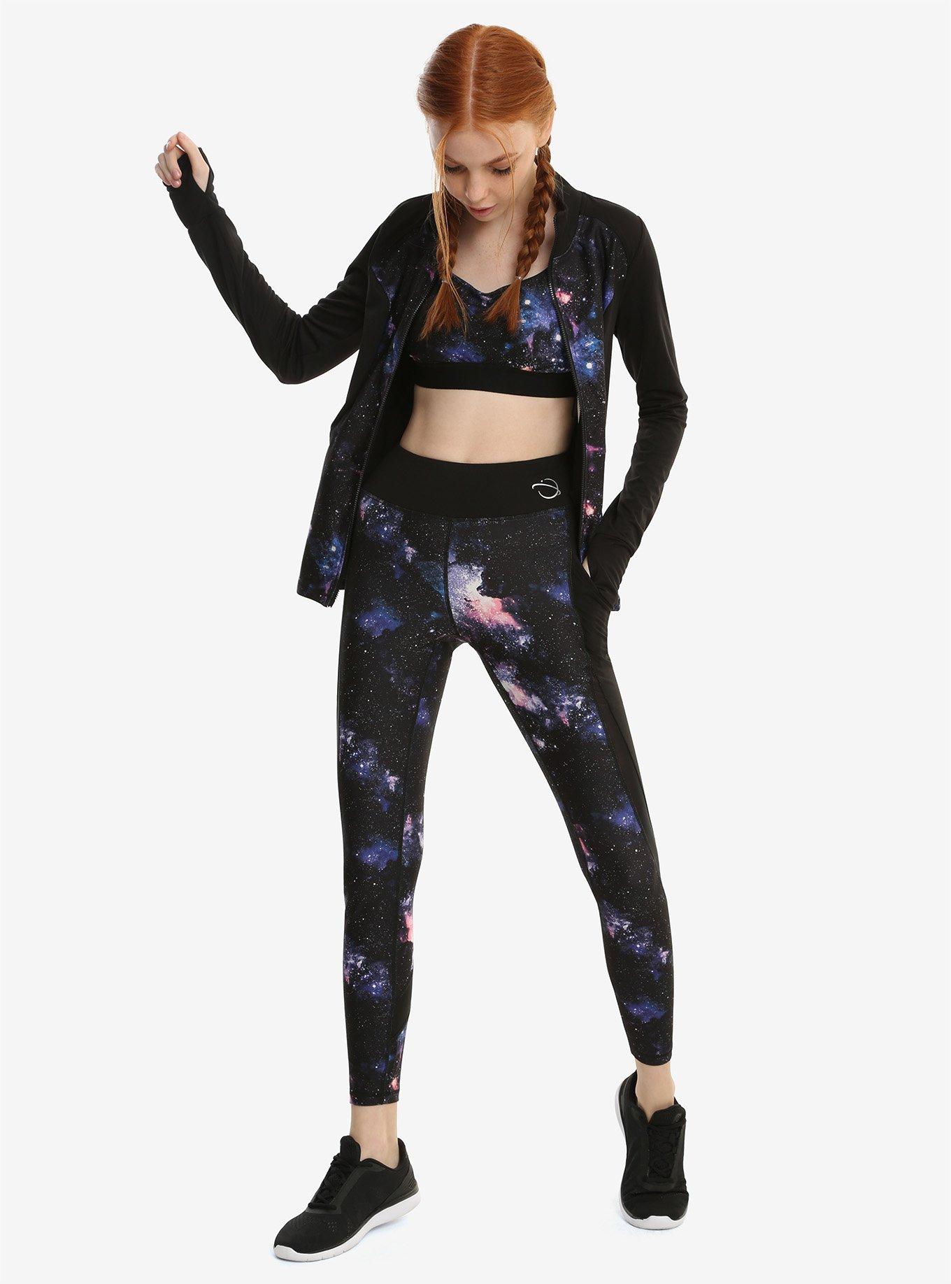 Galaxy Print Active Pants, , hi-res
