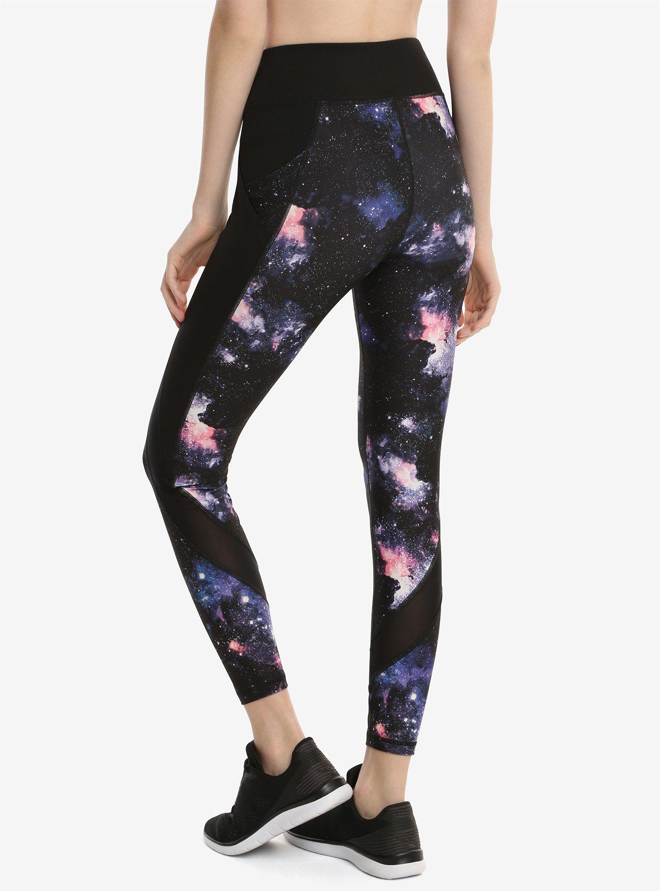 Galaxy Print Active Pants, , alternate