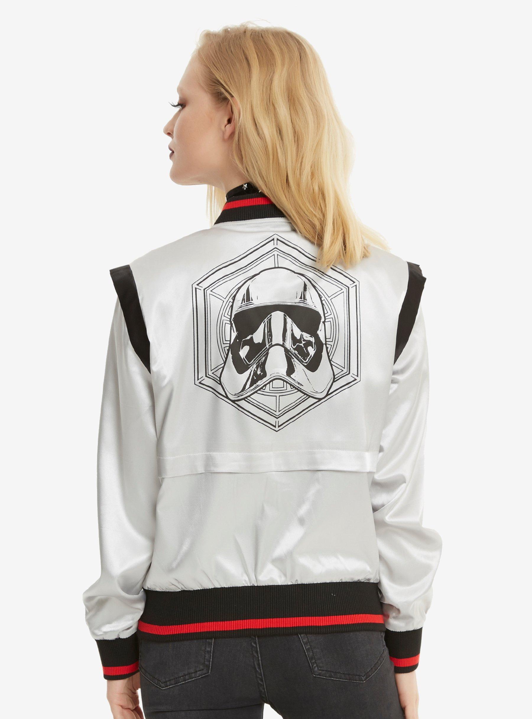 Her Universe Star Wars Captain Phasma Satin Bomber Jacket, SILVER, alternate