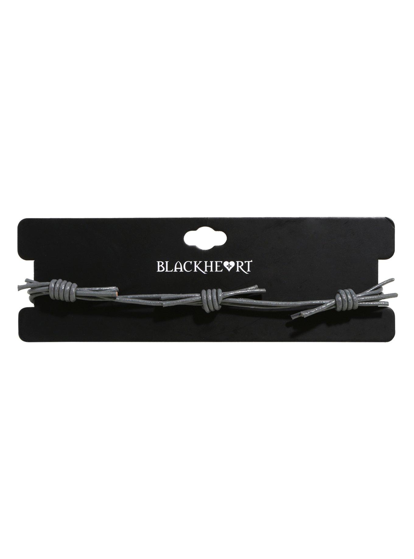 Blackheart Rubber Barb Wire Cord Choker, , alternate