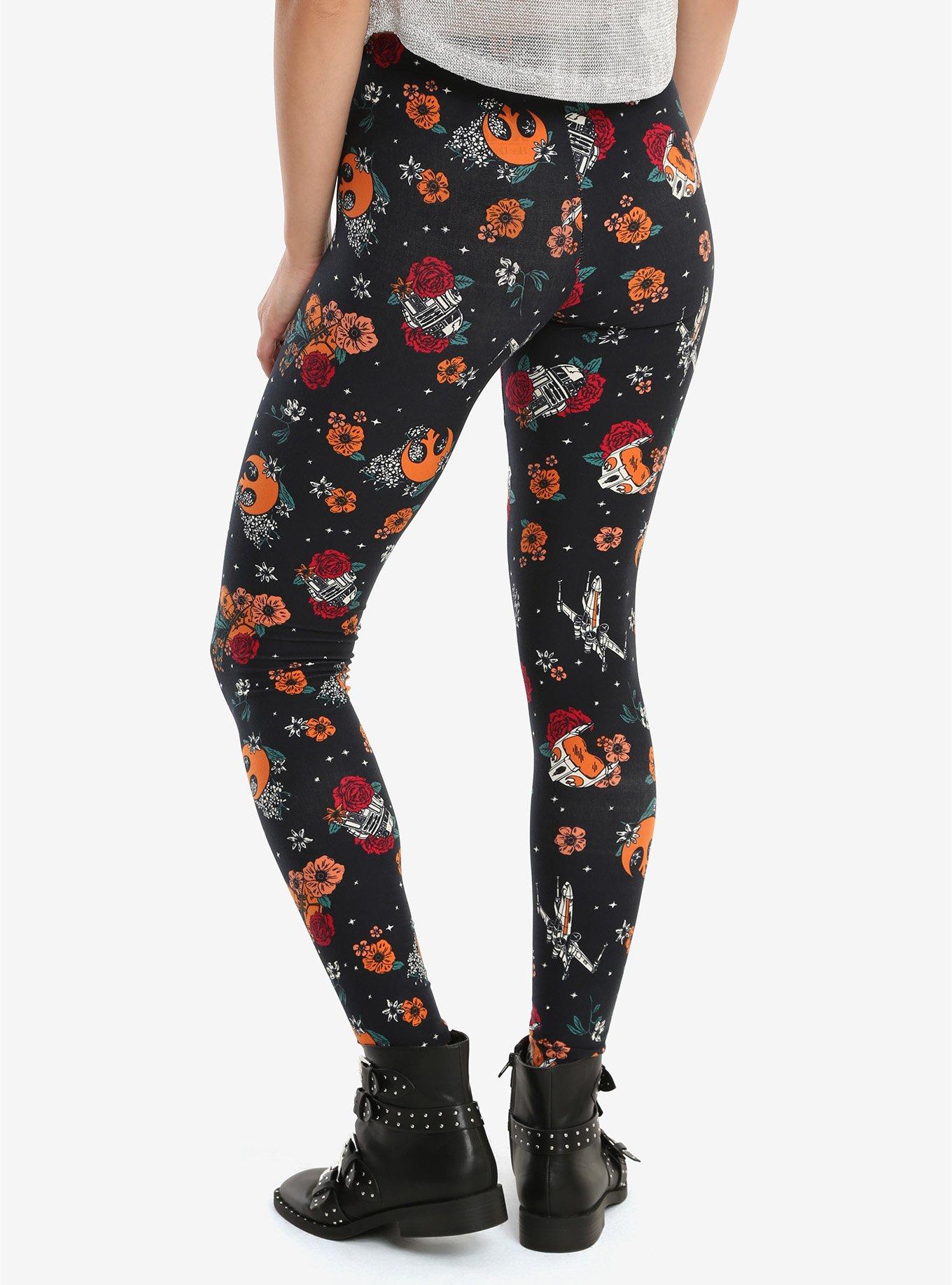 Her Universe Star Wars Floral Rebel Leggings, , alternate