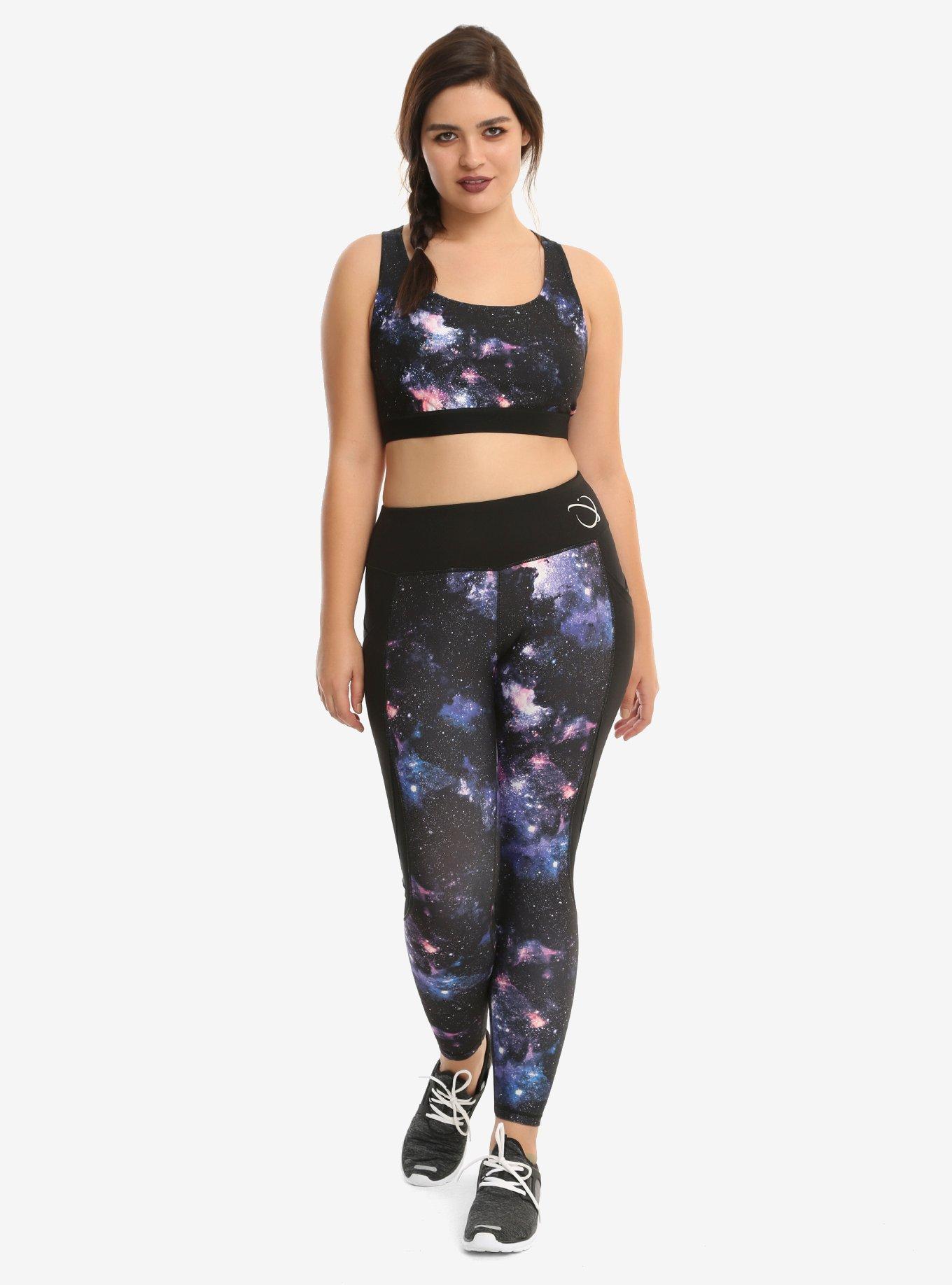 Her Universe Galaxy Low-Impact Sports Bra Plus Size, , alternate