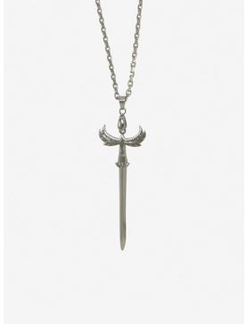 Plus Size Love And Madness DC Comics Wonder Woman Silver Sword Of Athena Necklace, , hi-res