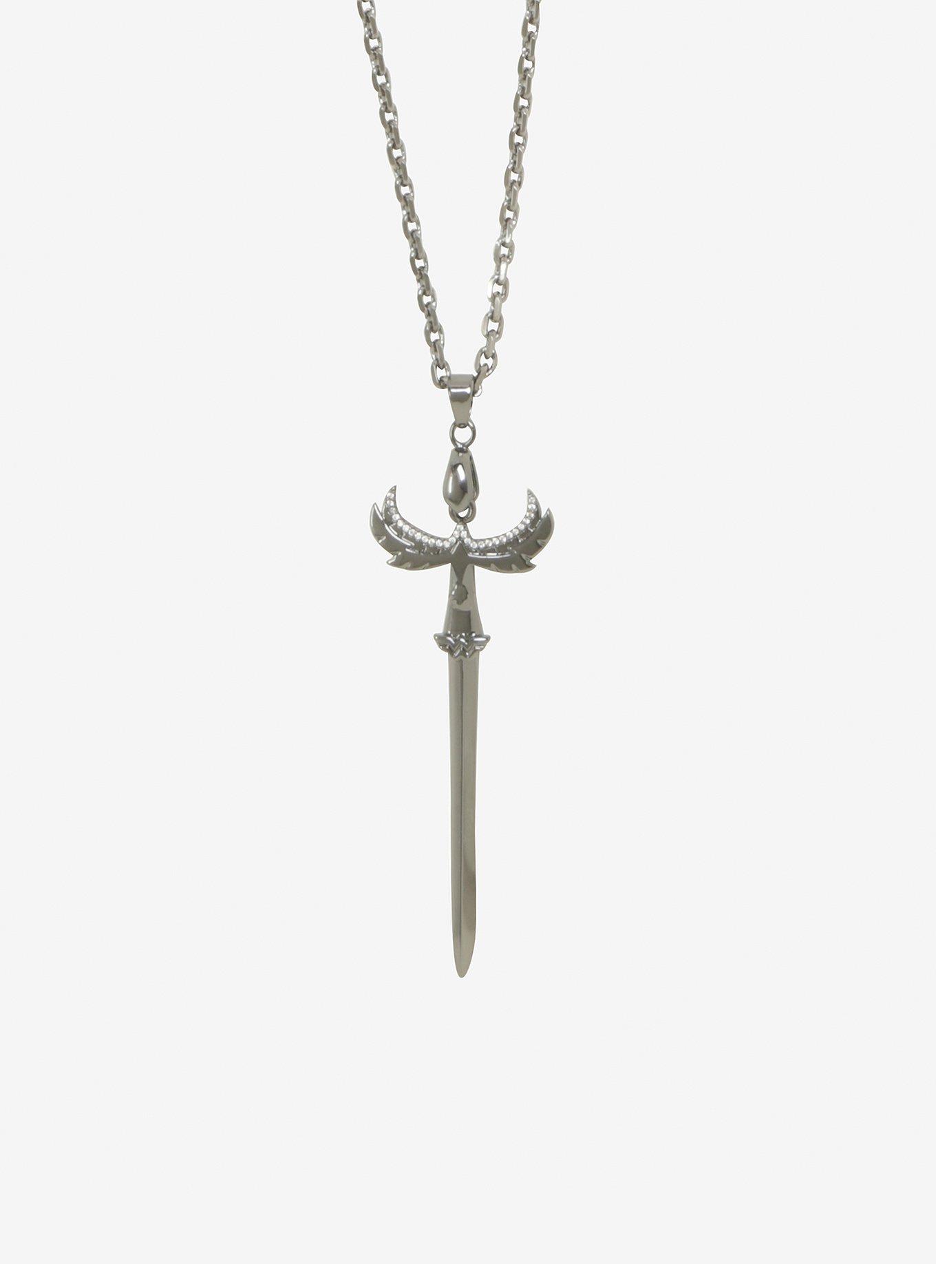 Love And Madness DC Comics Wonder Woman Silver Sword Of Athena Necklace, , alternate