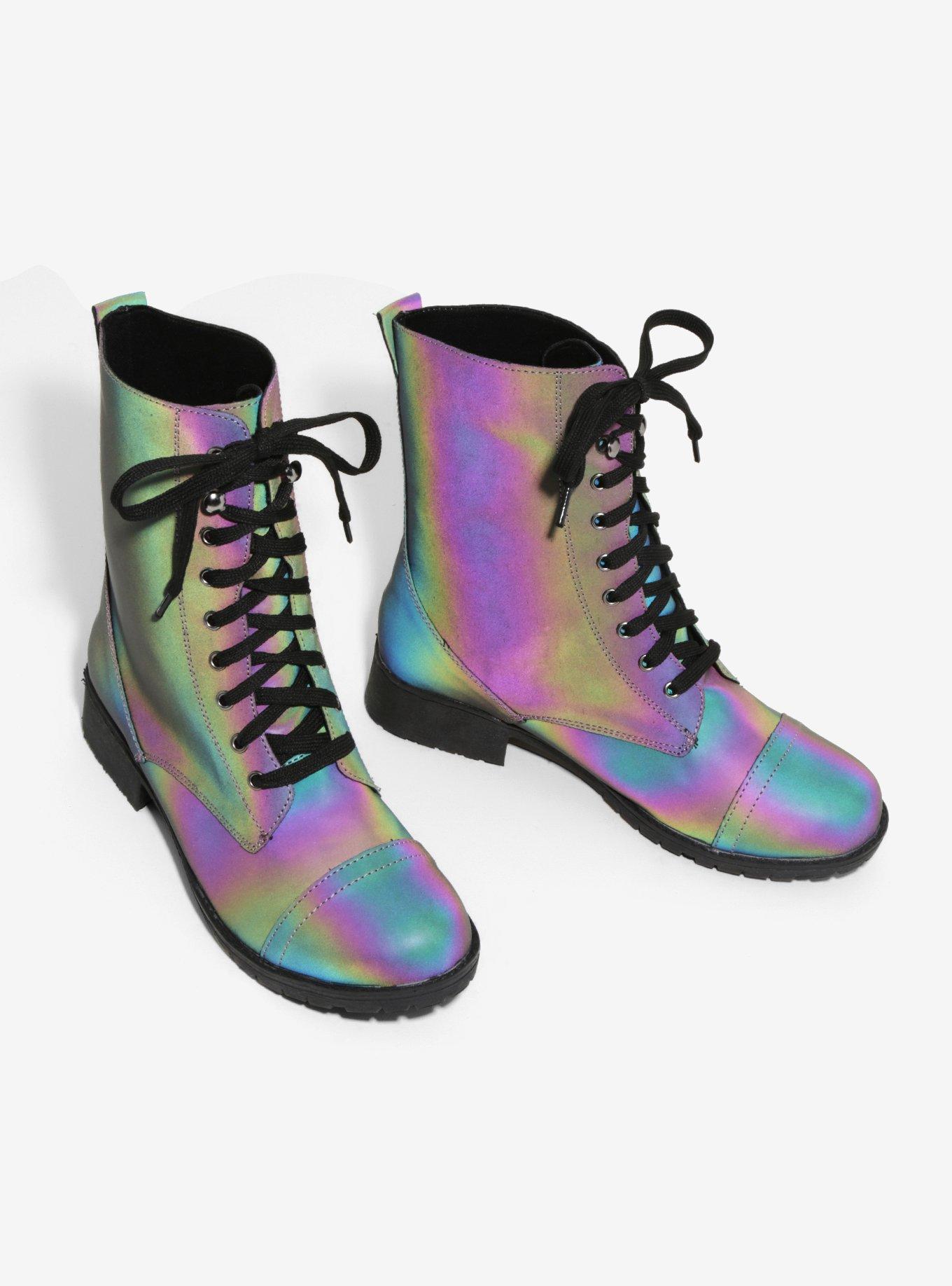 Reflective Combat Boots, , alternate