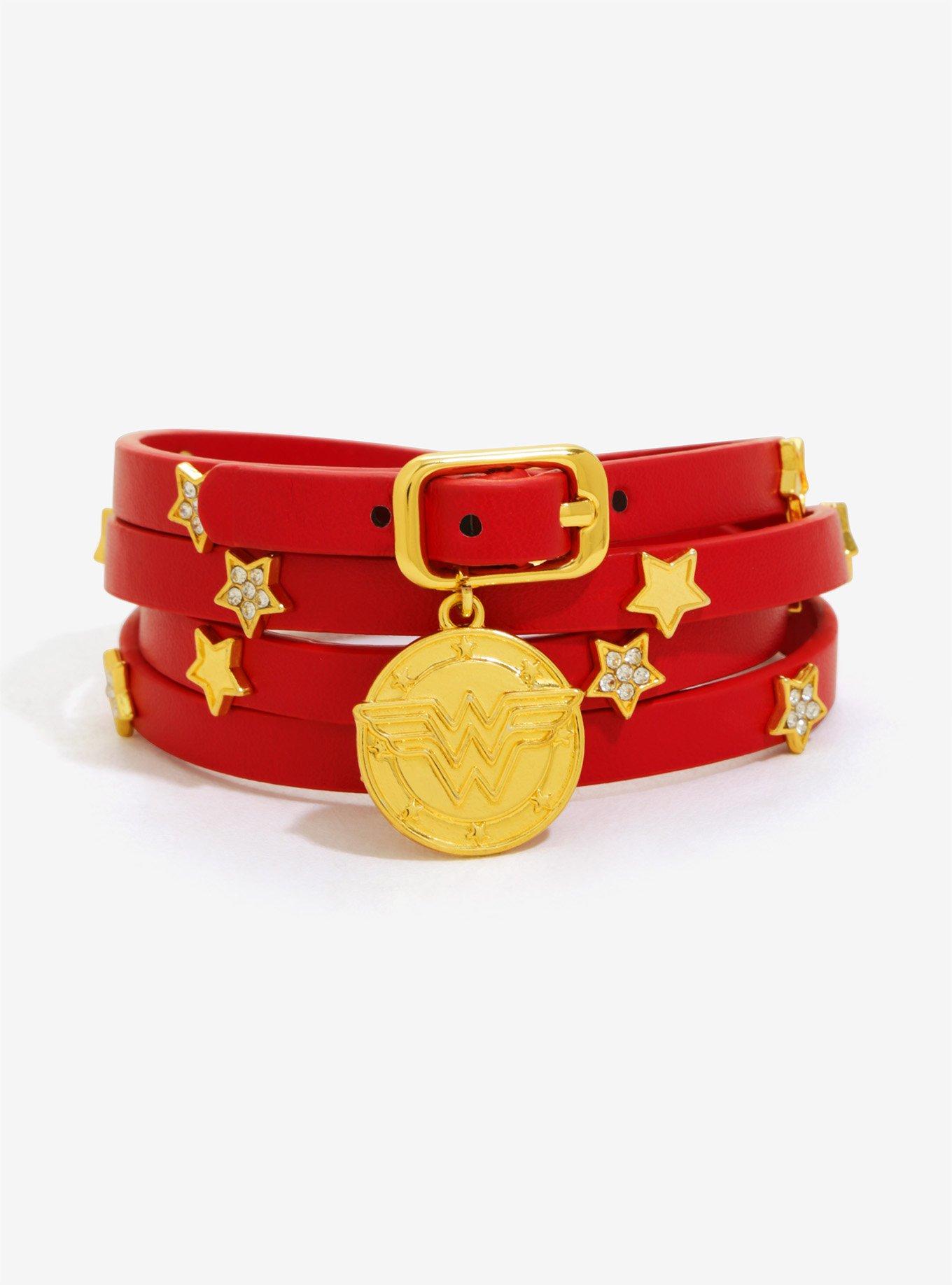 Love And Madness DC Comics Wonder Woman Red Wrap Bracelet, , alternate