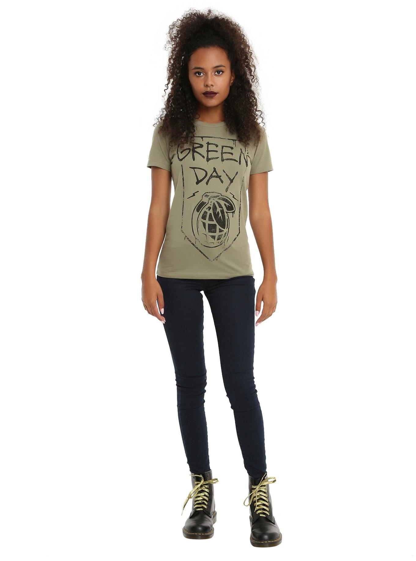 Green Day Grenade Logo Girls T-Shirt, , alternate