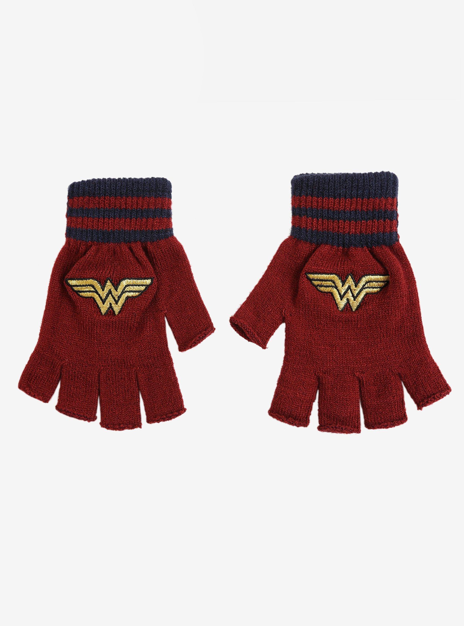 DC Comics Wonder Woman Fingerless Gloves, , alternate