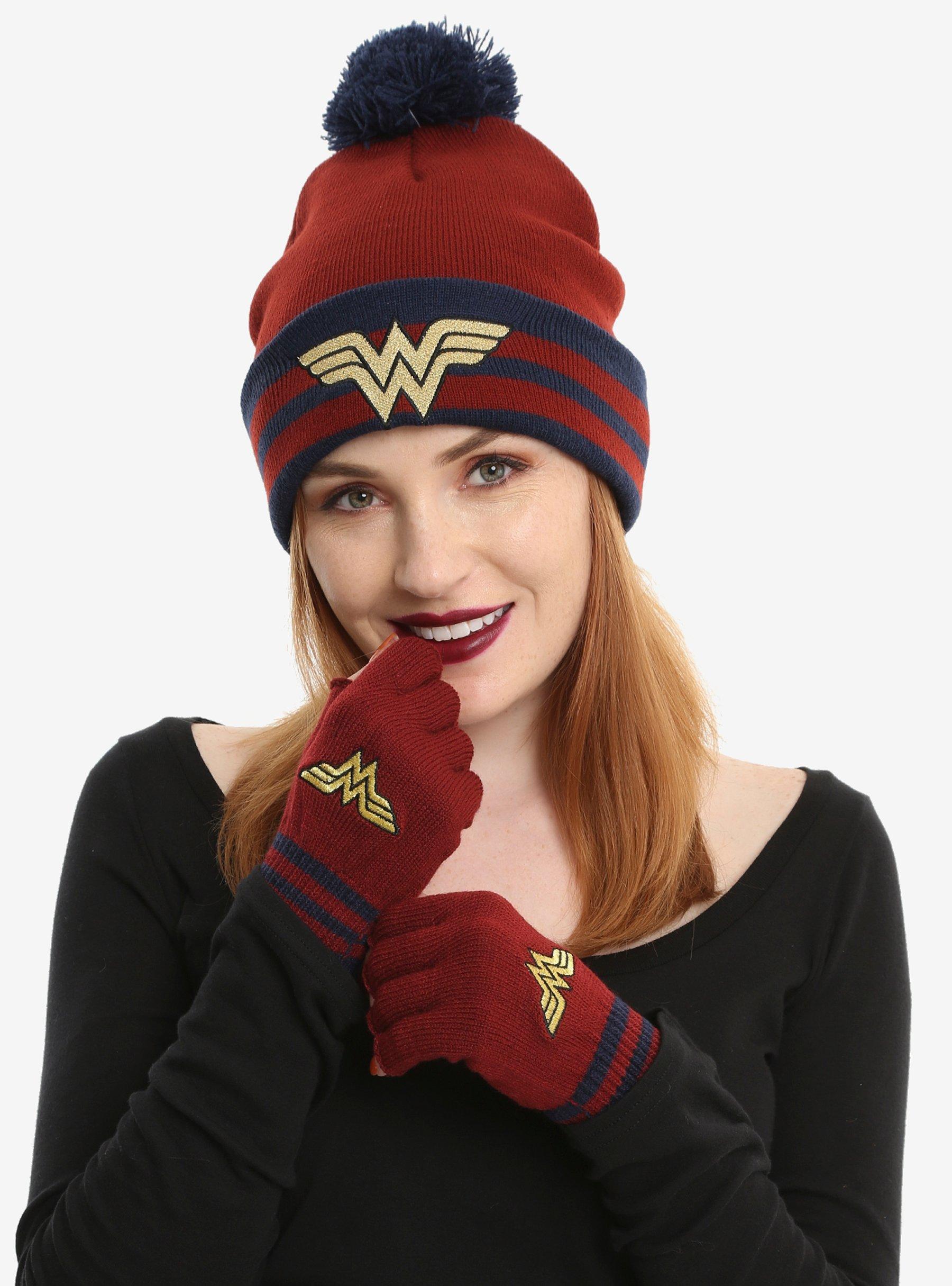 DC Comics Wonder Woman Fingerless Gloves, , alternate