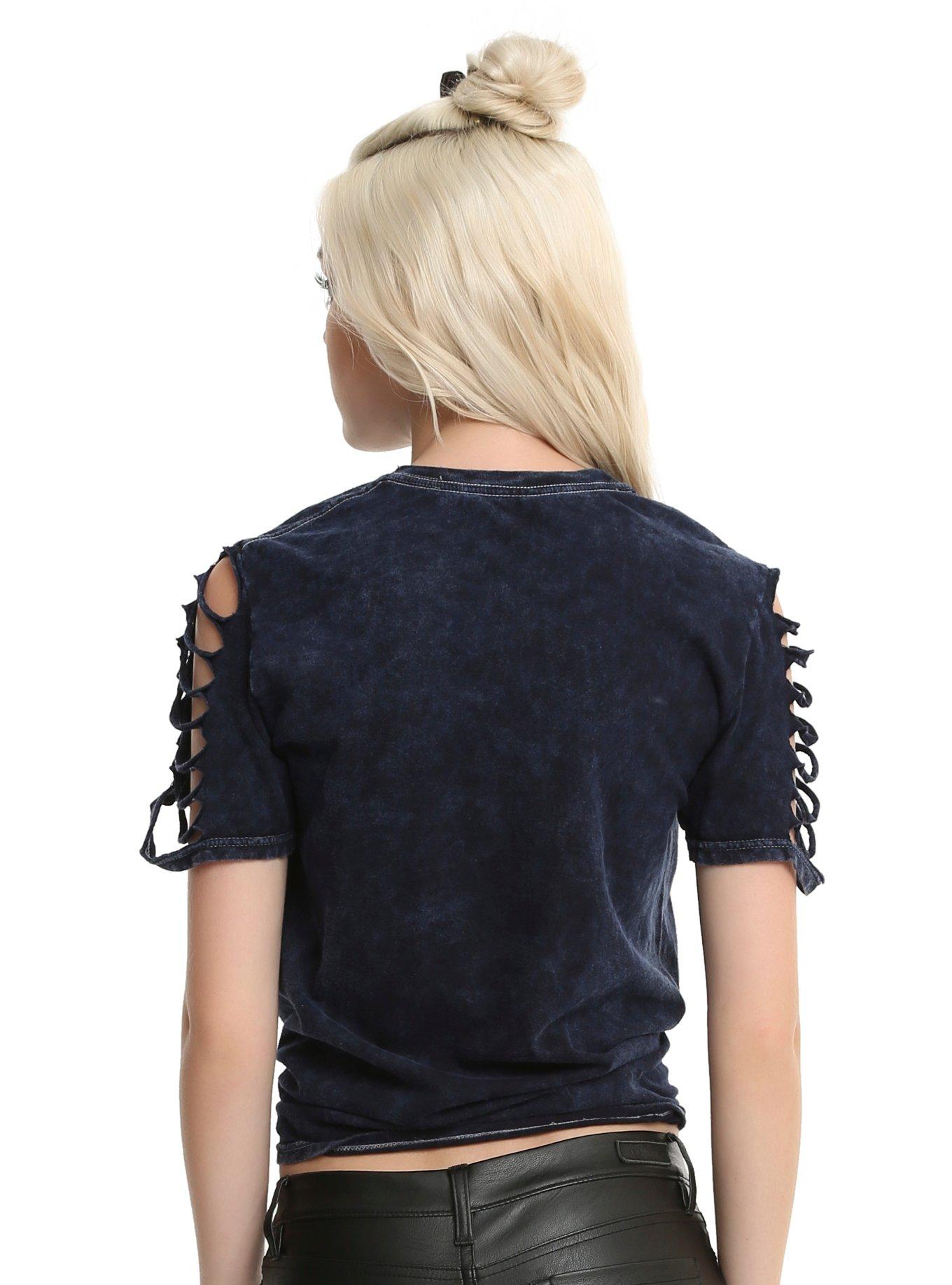 The Beatles Tie Front Tie Dye Girls T-Shirt, , alternate