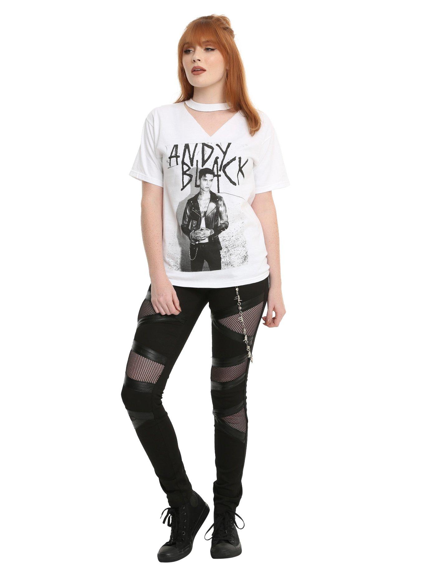 Andy Black Choker Girls T-Shirt, , alternate