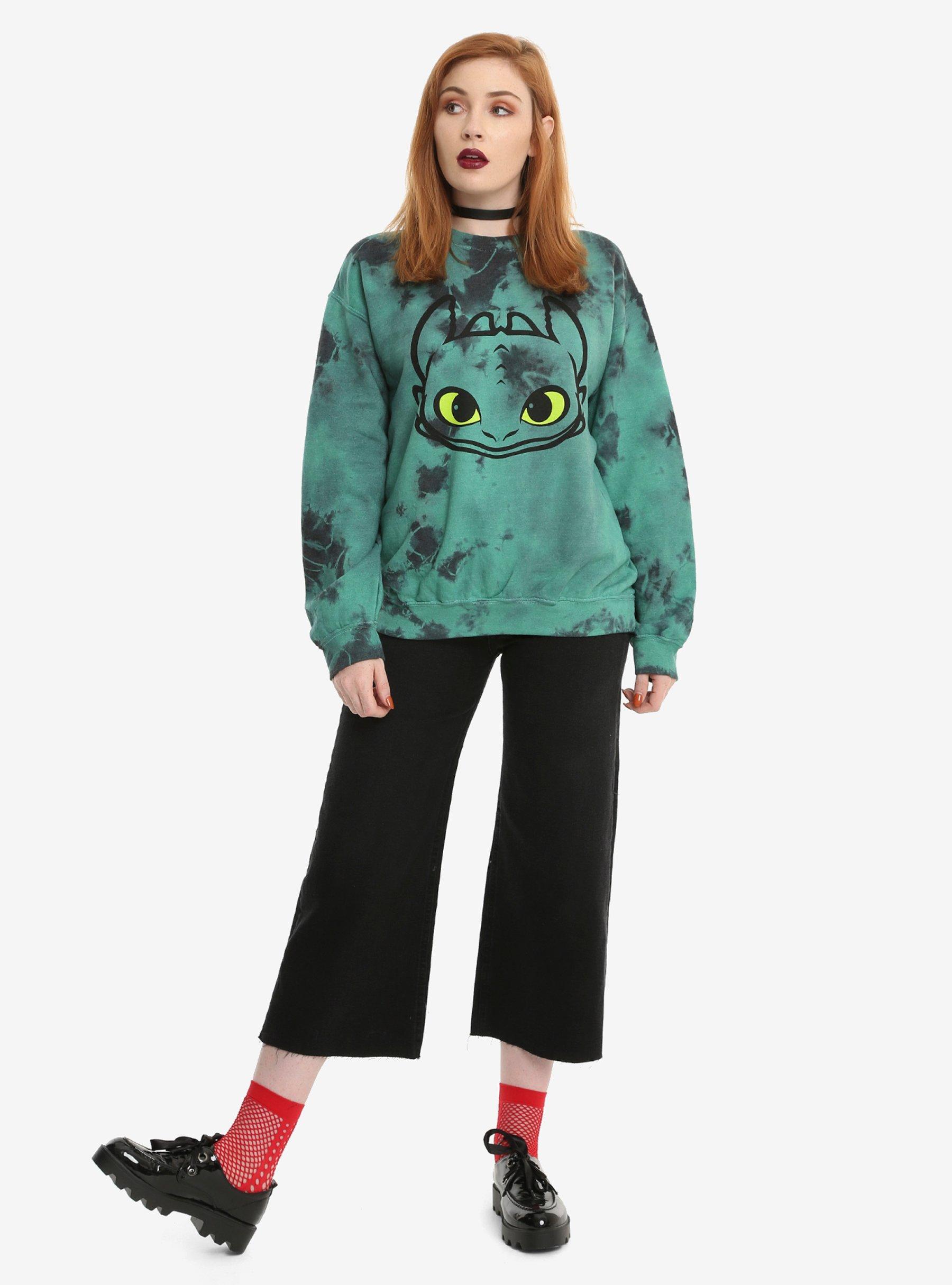 How To Train Your Dragon Toothless Tie Dye Girls Sweatshirt, , alternate