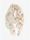 Loungefly Disney Beauty And The Beast Print Oblong Scarf, , alternate