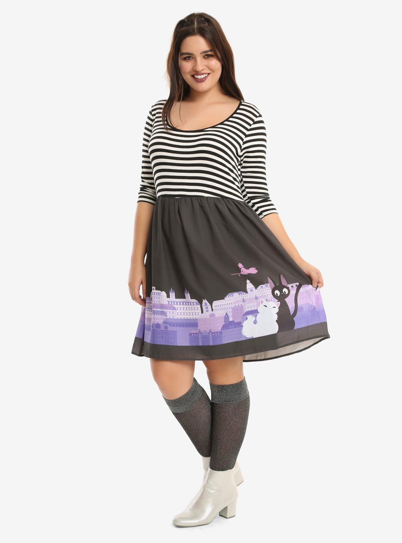 Her Universe Studio Ghibil Kiki's Delivery Service Striped Top Dress Plus Size, , alternate