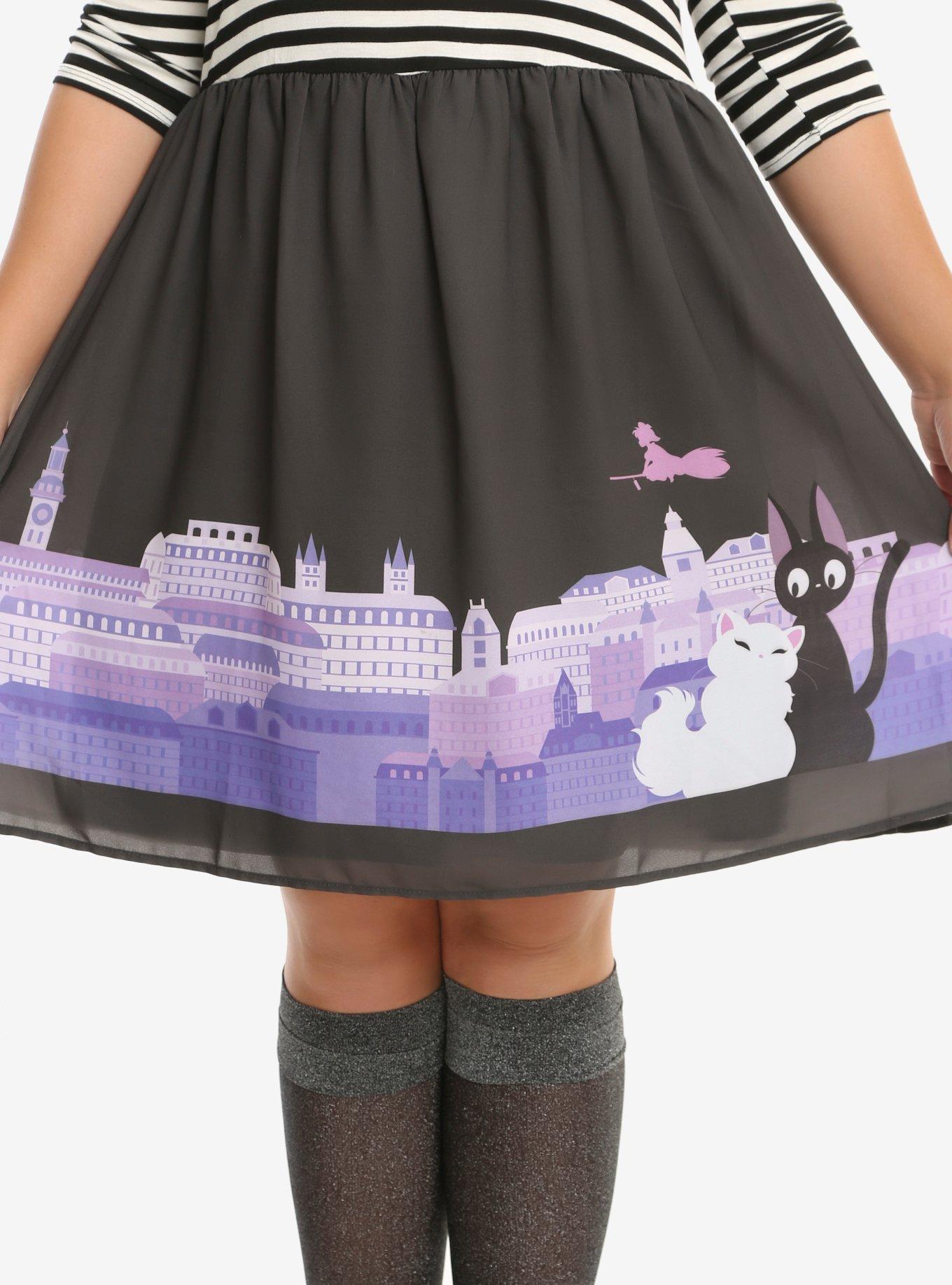 Her Universe Studio Ghibil Kiki's Delivery Service Striped Top Dress Plus Size, , alternate