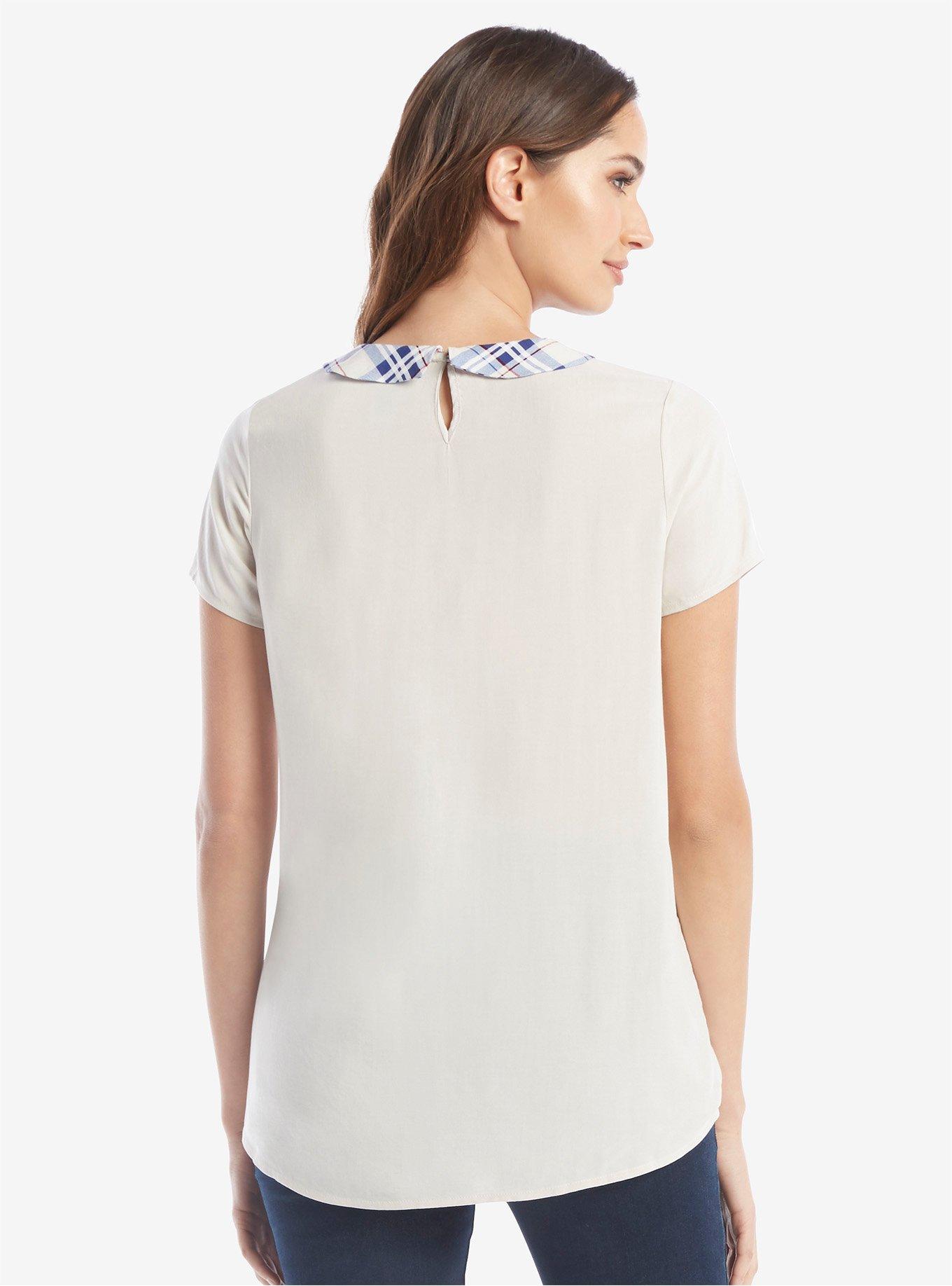 Her Universe Doctor Who Plaid Pocket Top, , alternate