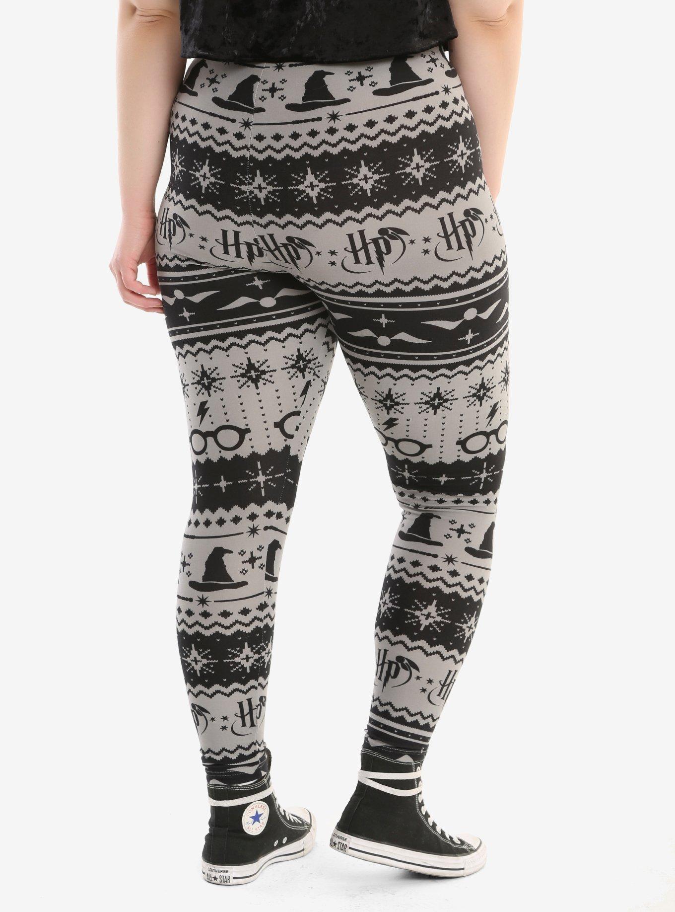 Harry Potter Fair Isle Leggings Plus Size, , alternate