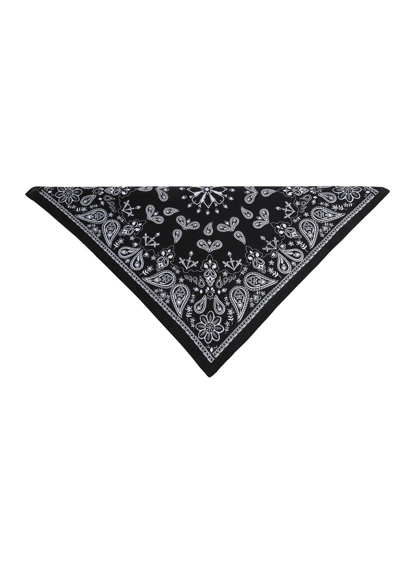 Black Paisley Bandana, , alternate