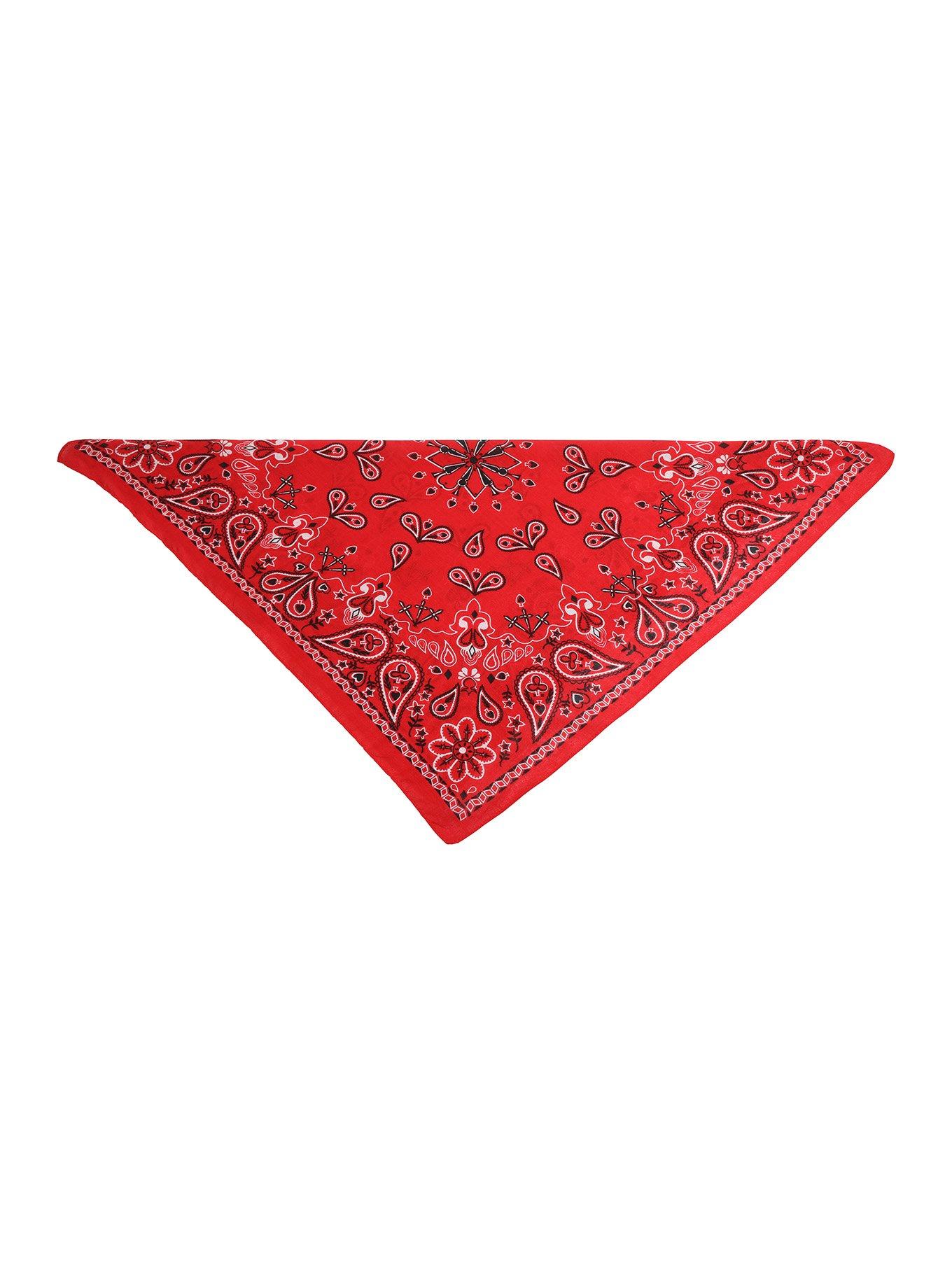 Red Paisley Bandana, , alternate