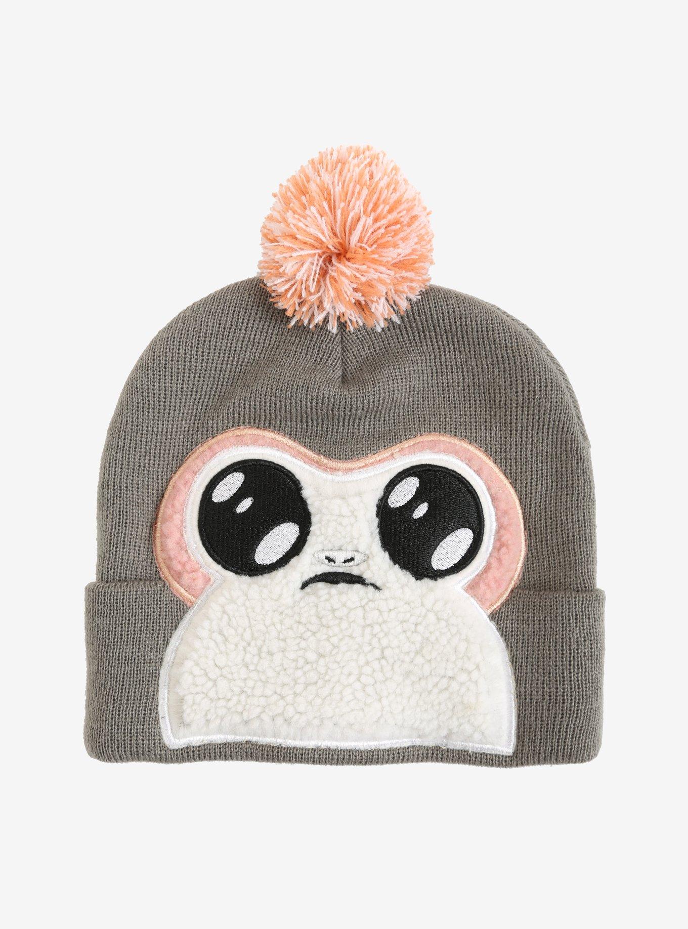 Star Wars: The Last Jedi Porg Face Pom Beanie, , alternate