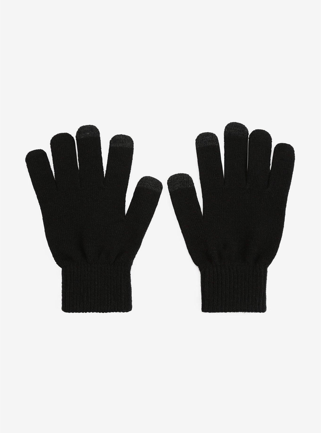 Black Touch Screen Gloves, , alternate