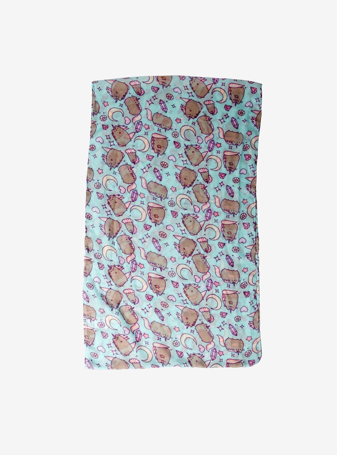 Pusheen Unicorn & Moon Print Viscose Infinity Scarf, , alternate - view 3