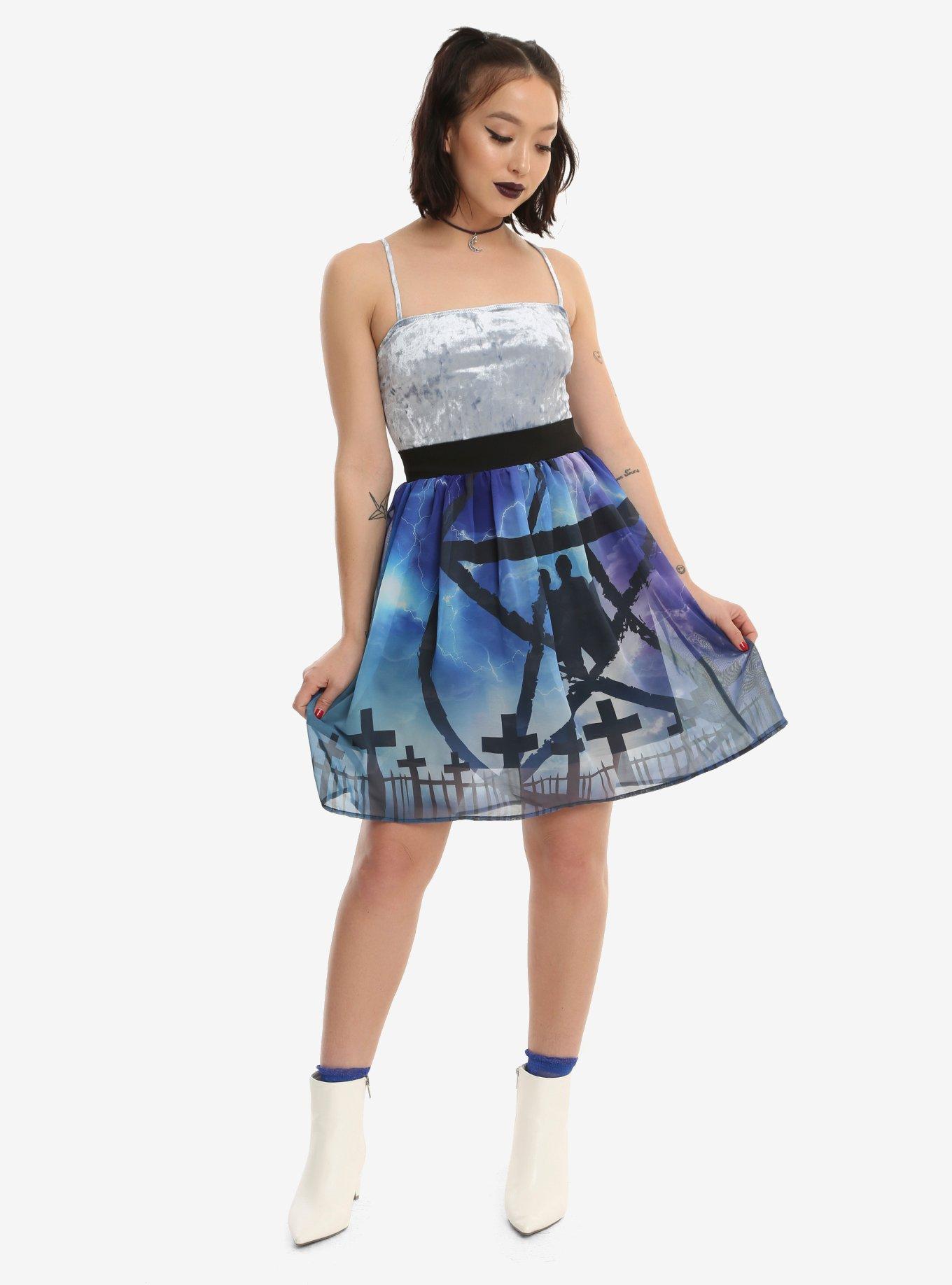 Supernatural Silhouette Chiffon Skirt, MULTI, alternate