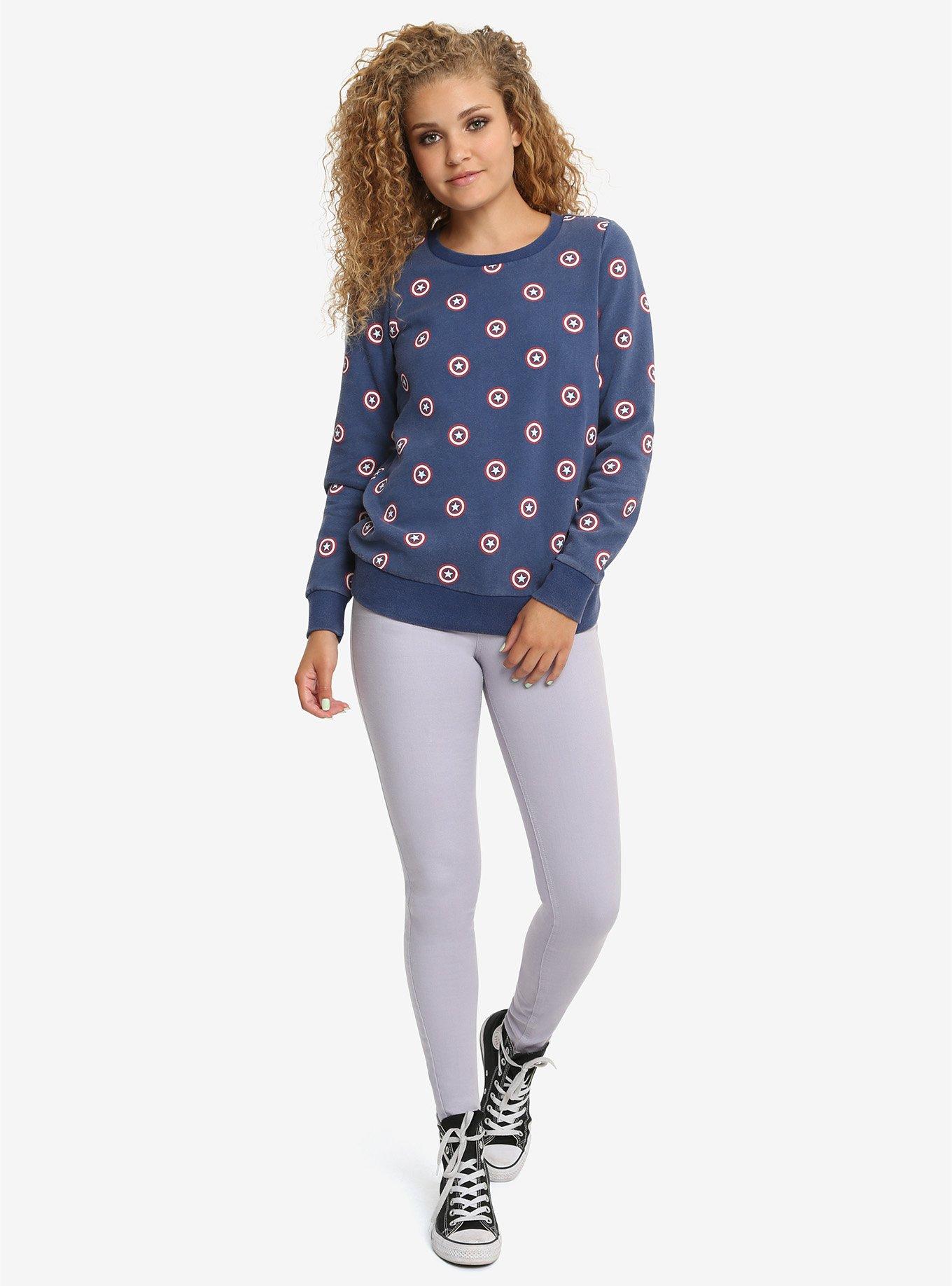 Marvel Captain America Shield Print Sweatshirt, , alternate