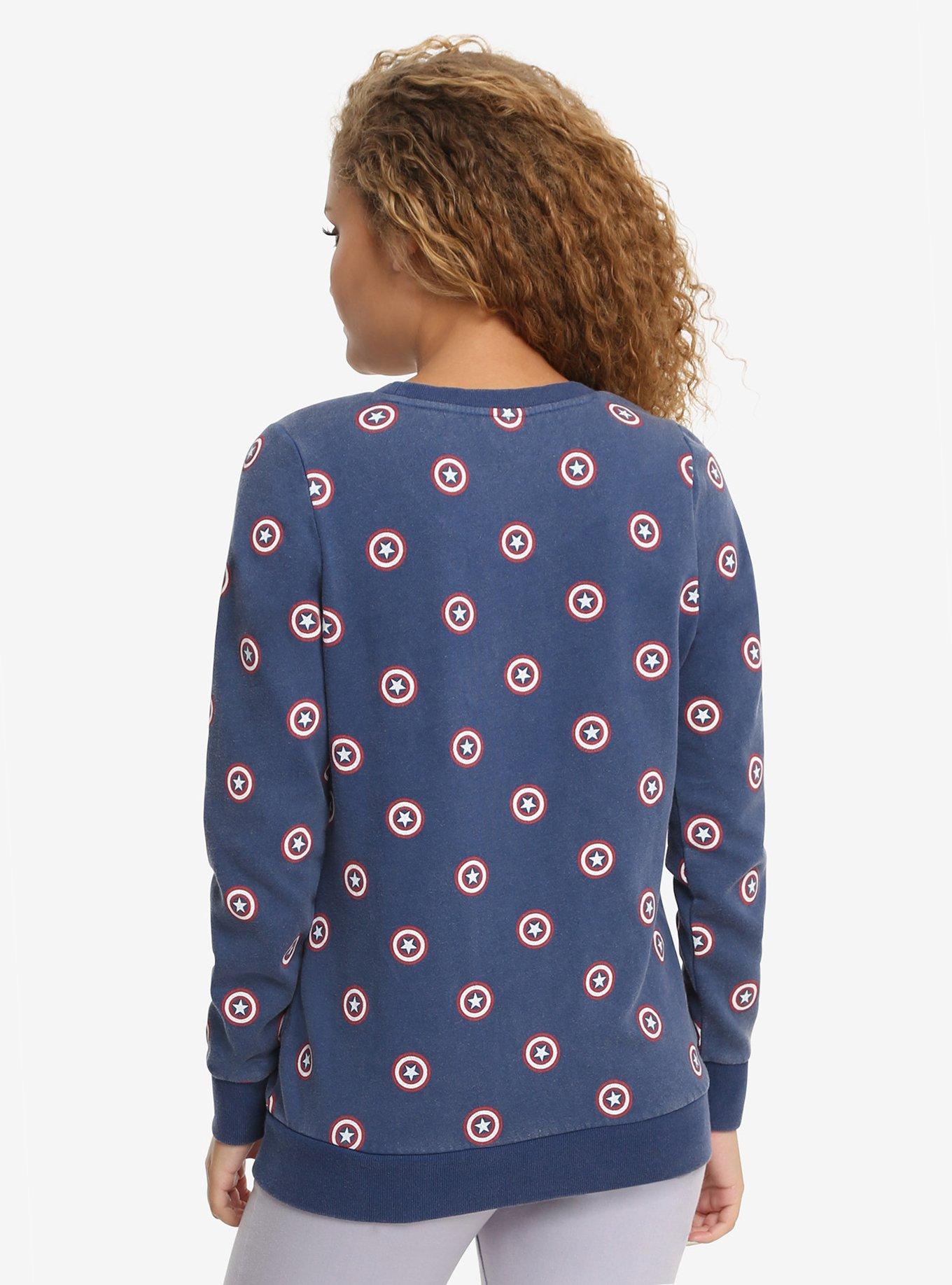 Marvel Captain America Shield Print Sweatshirt, , alternate