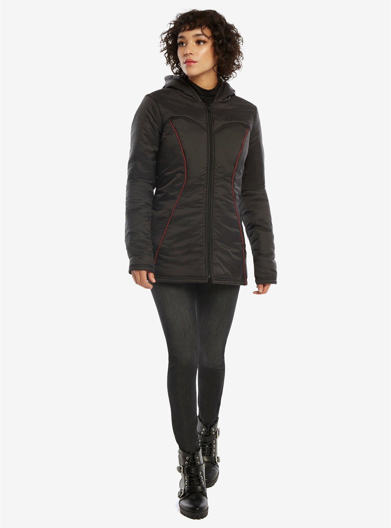 Marvel Black Widow Puffer Jacket, , alternate