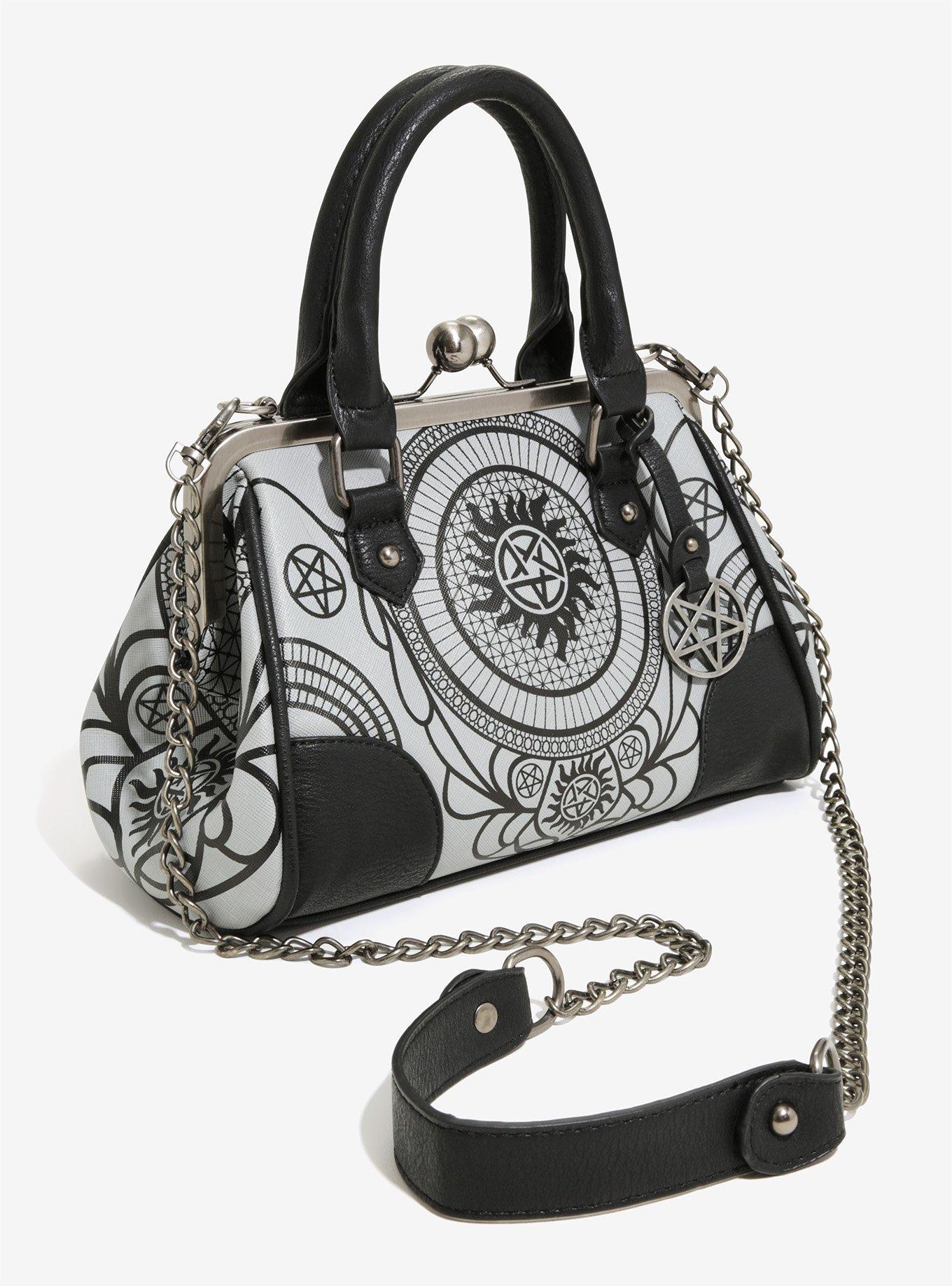 Supernatural Symbols Kisslock Satchel, , alternate