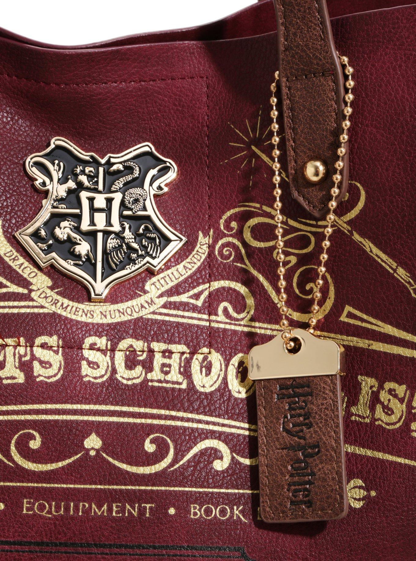 Hogwarts School List トートバッグ Harry Potter Hogwarts School List Bag Maroon Tote With