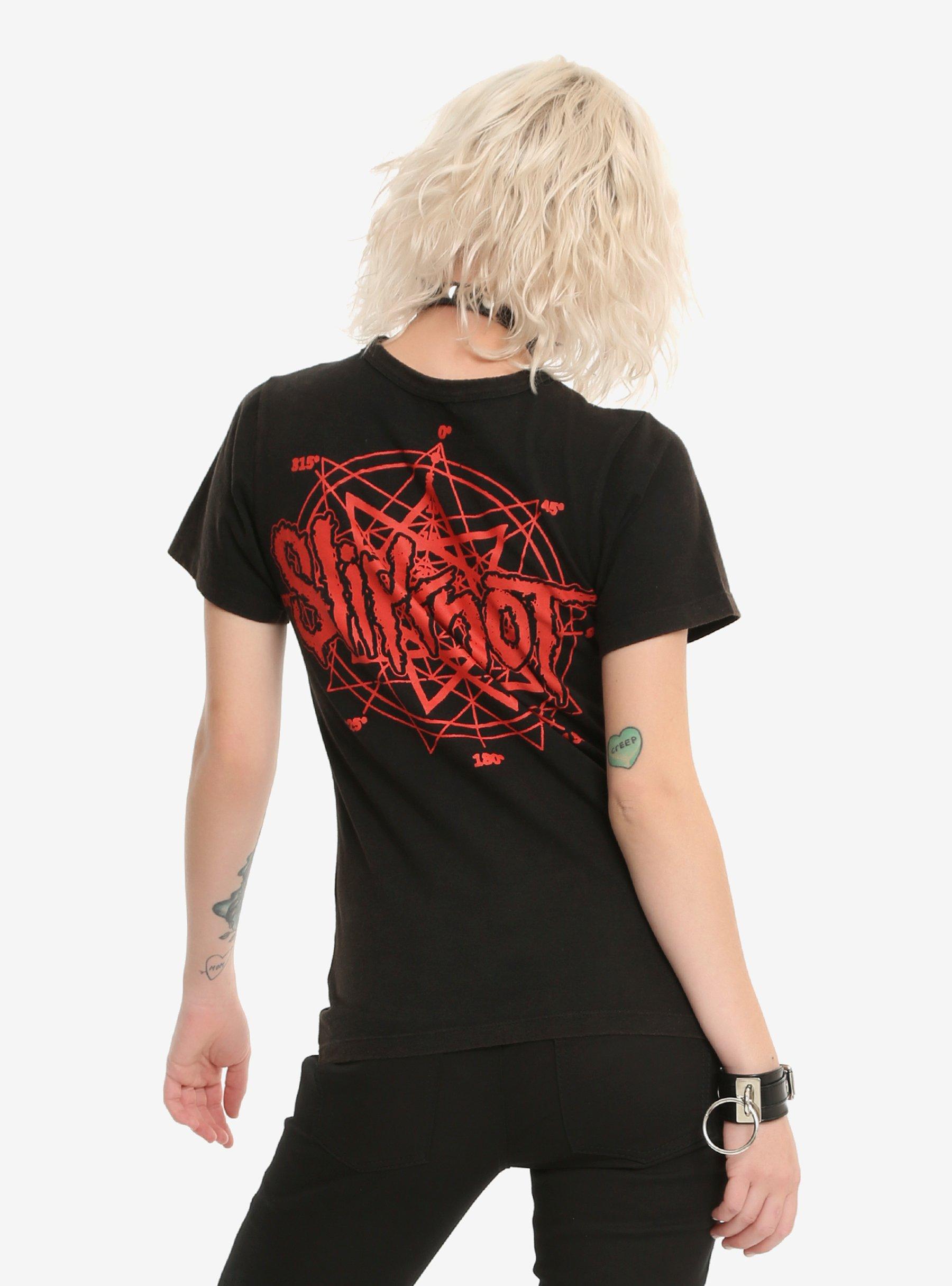 Slipknot Lace-Up V-Neck Girls T-Shirt, , alternate
