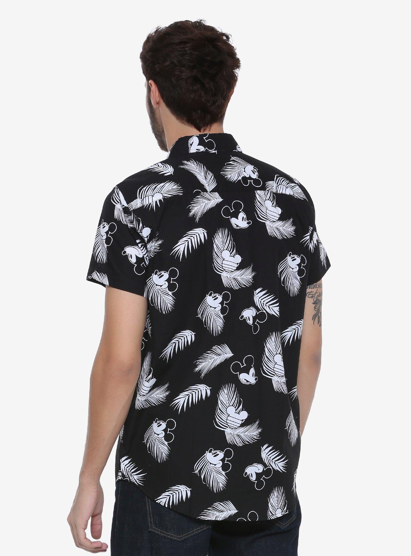 Disney Mickey Mouse Tonal Tropical Woven Button-Up - BoxLunch Exclusive, , alternate