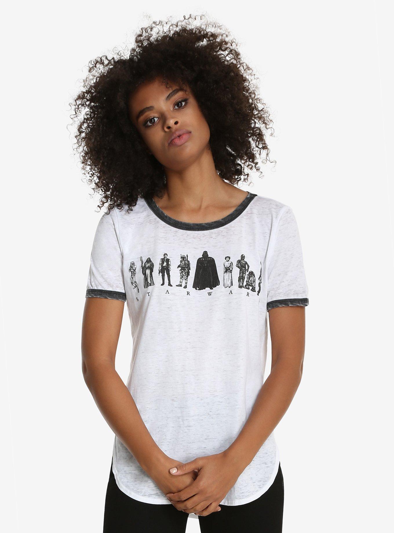 Star Wars Character Womens Ringer Tee, , alternate - view 2