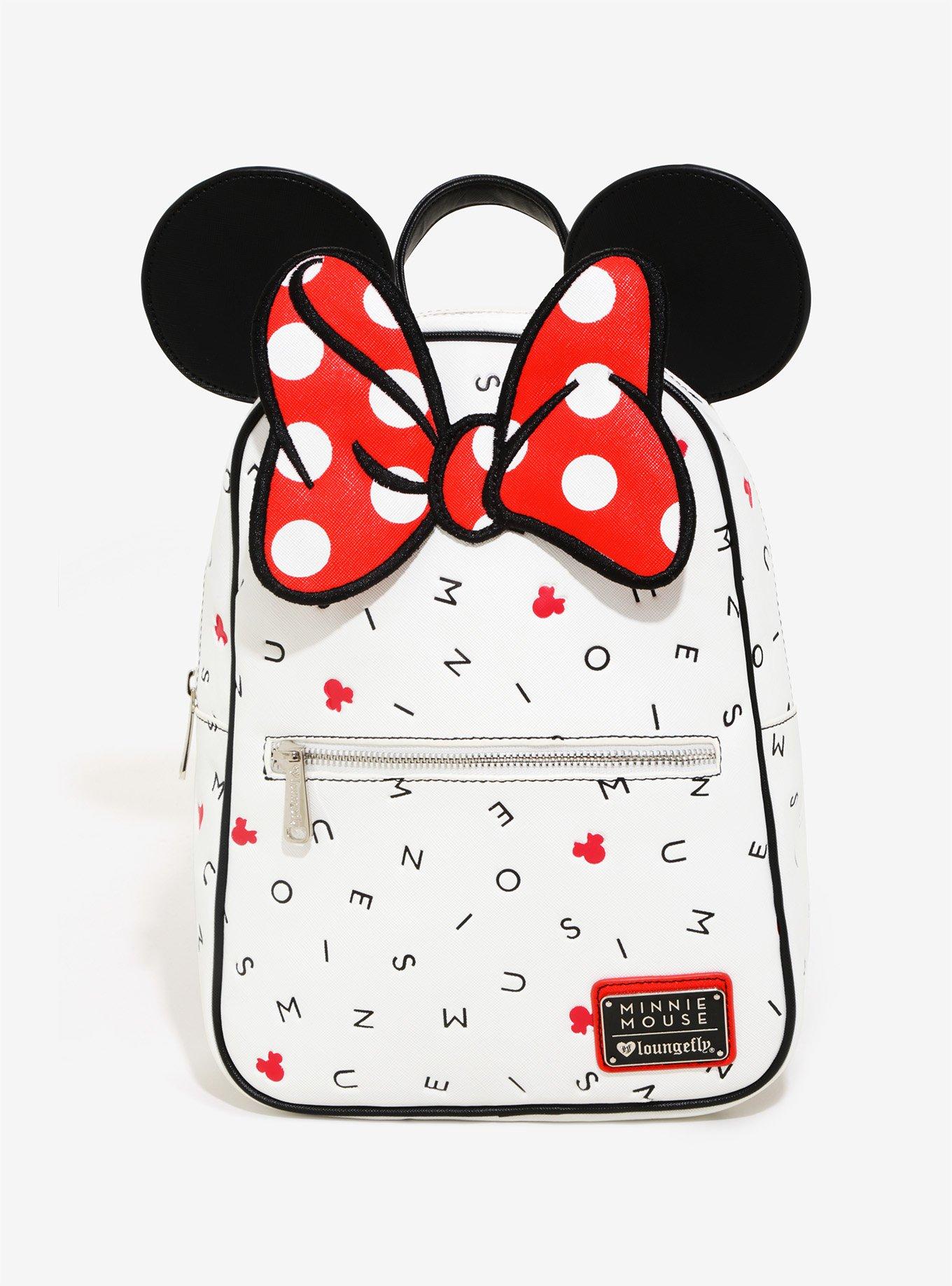 Loungefly Disney Minnie Mouse Scattered Letters Mini Backpack - BoxLunch Exclusive, , alternate