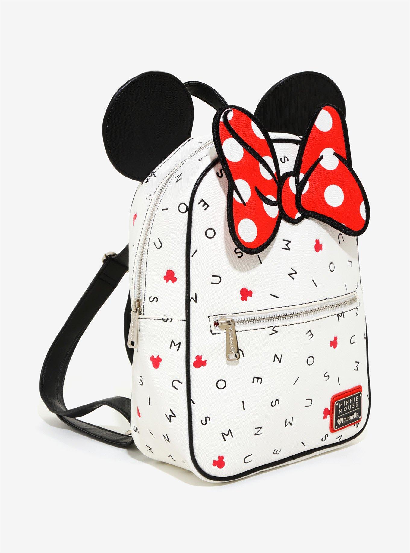 Loungefly Disney Minnie Mouse Scattered Letters Mini Backpack - BoxLunch Exclusive, , alternate