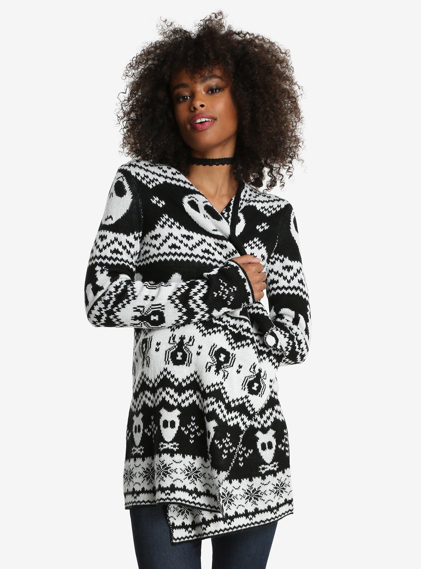 The Nightmare Before Christmas Open Cardigan - BoxLunch Exclusive, , alternate