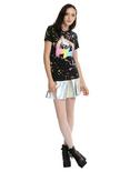 Lisa Frank Splatter Unicorn Girls T-Shirt, BLACK, alternate