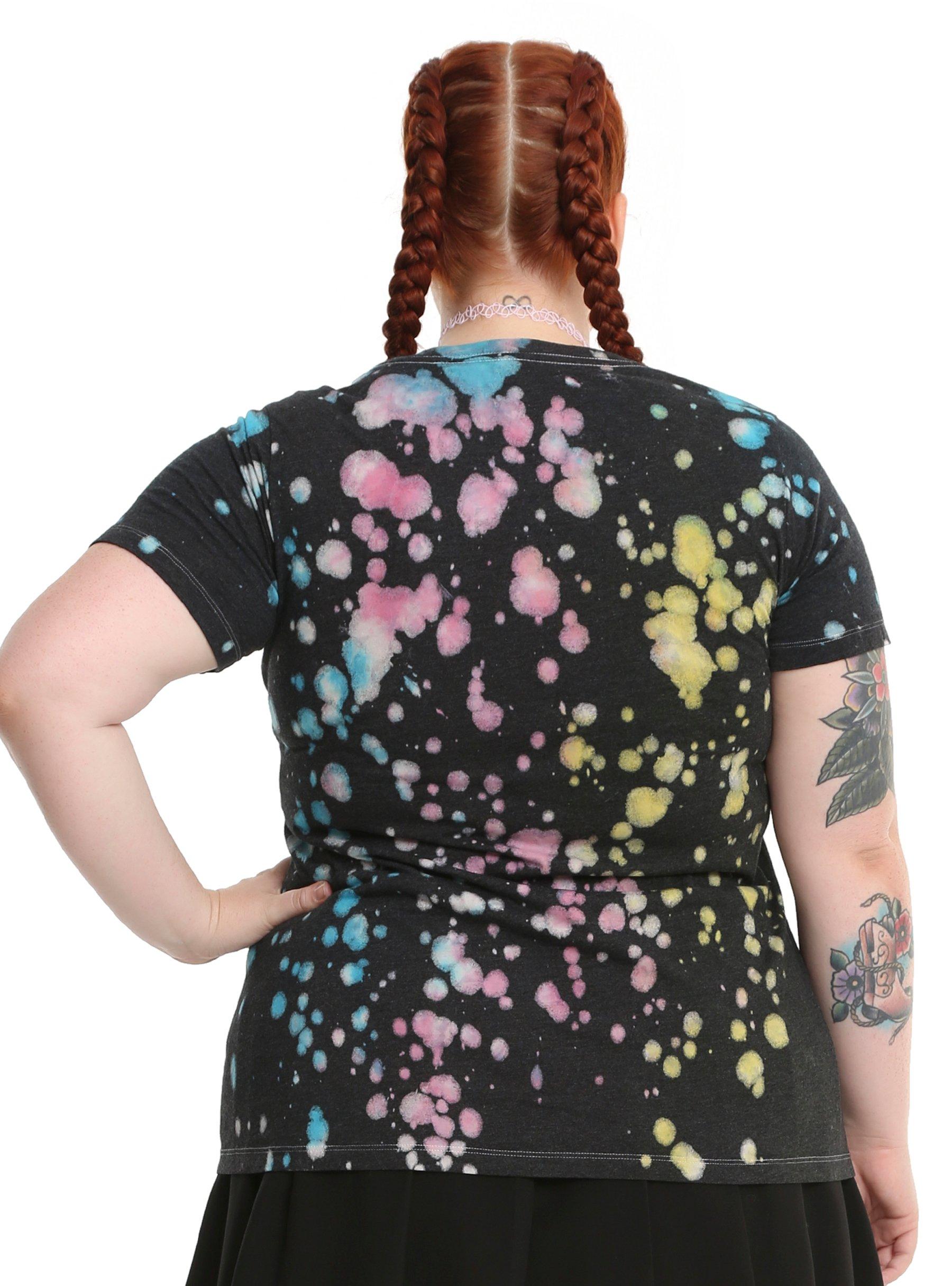 Lisa Frank Unicorn Splatter Girls T-Shirt Plus Size, , alternate
