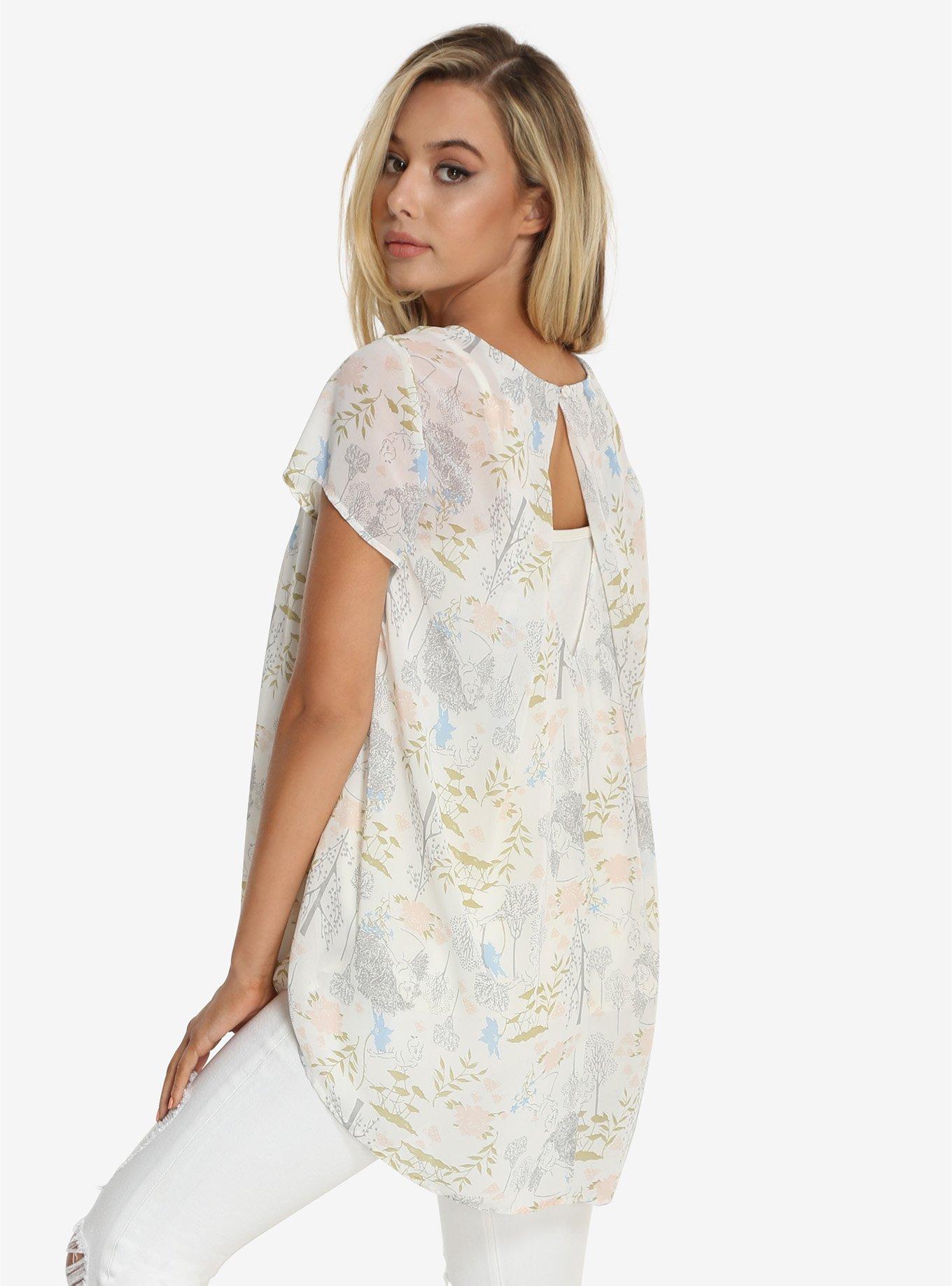 Disney Alice In Wonderland Womens Chiffon Top, , alternate