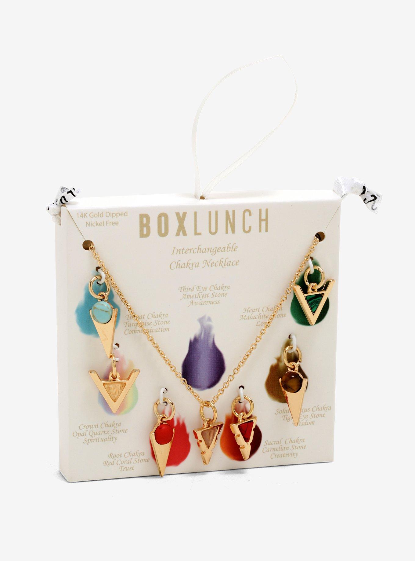 Chakra Stone Interchangeable Charm Gold Necklace, , alternate