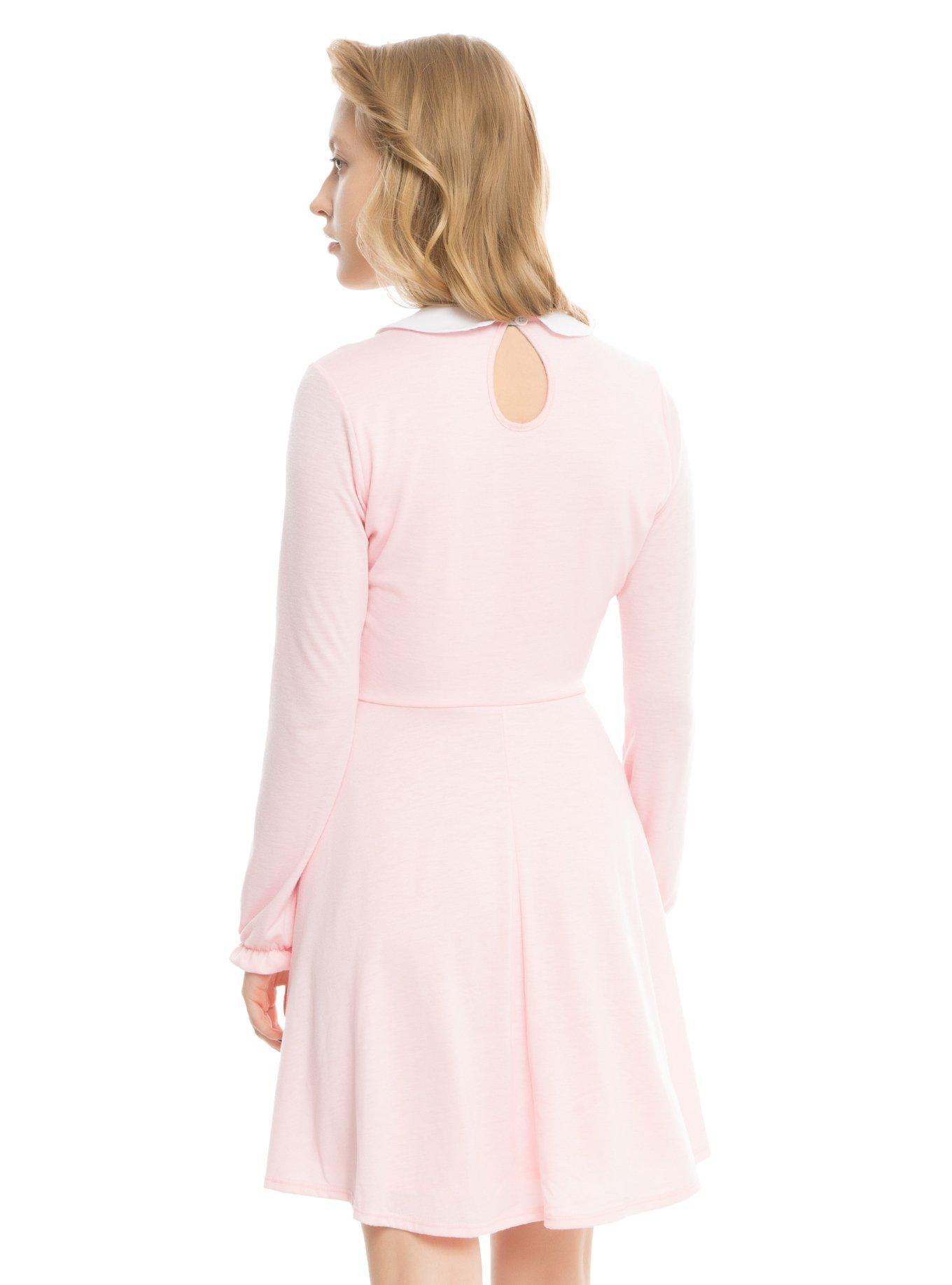 Blush Long-Sleeved Baby Doll Dress, , alternate