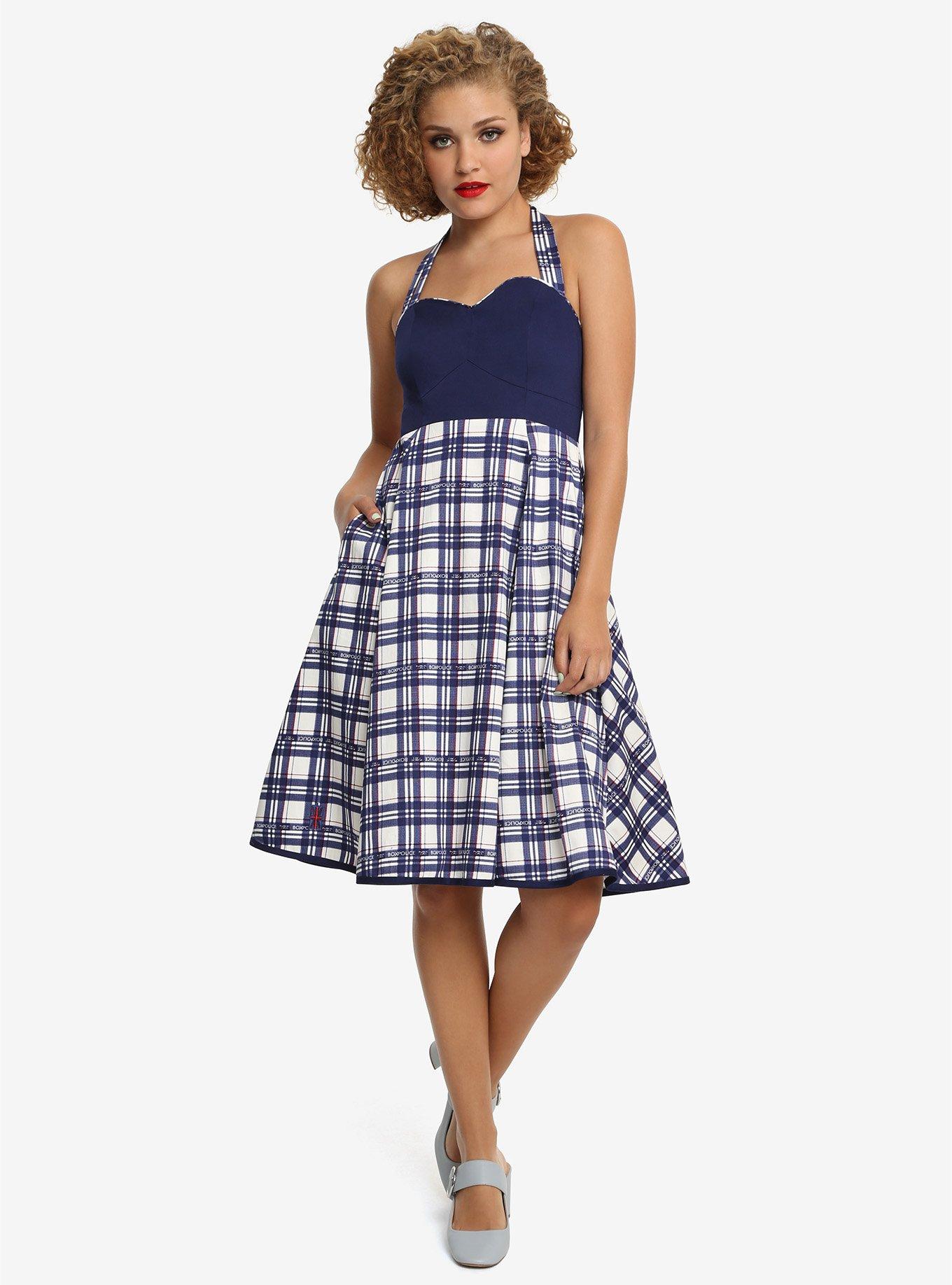 Doctor Who Plaid Halter Dress, , alternate