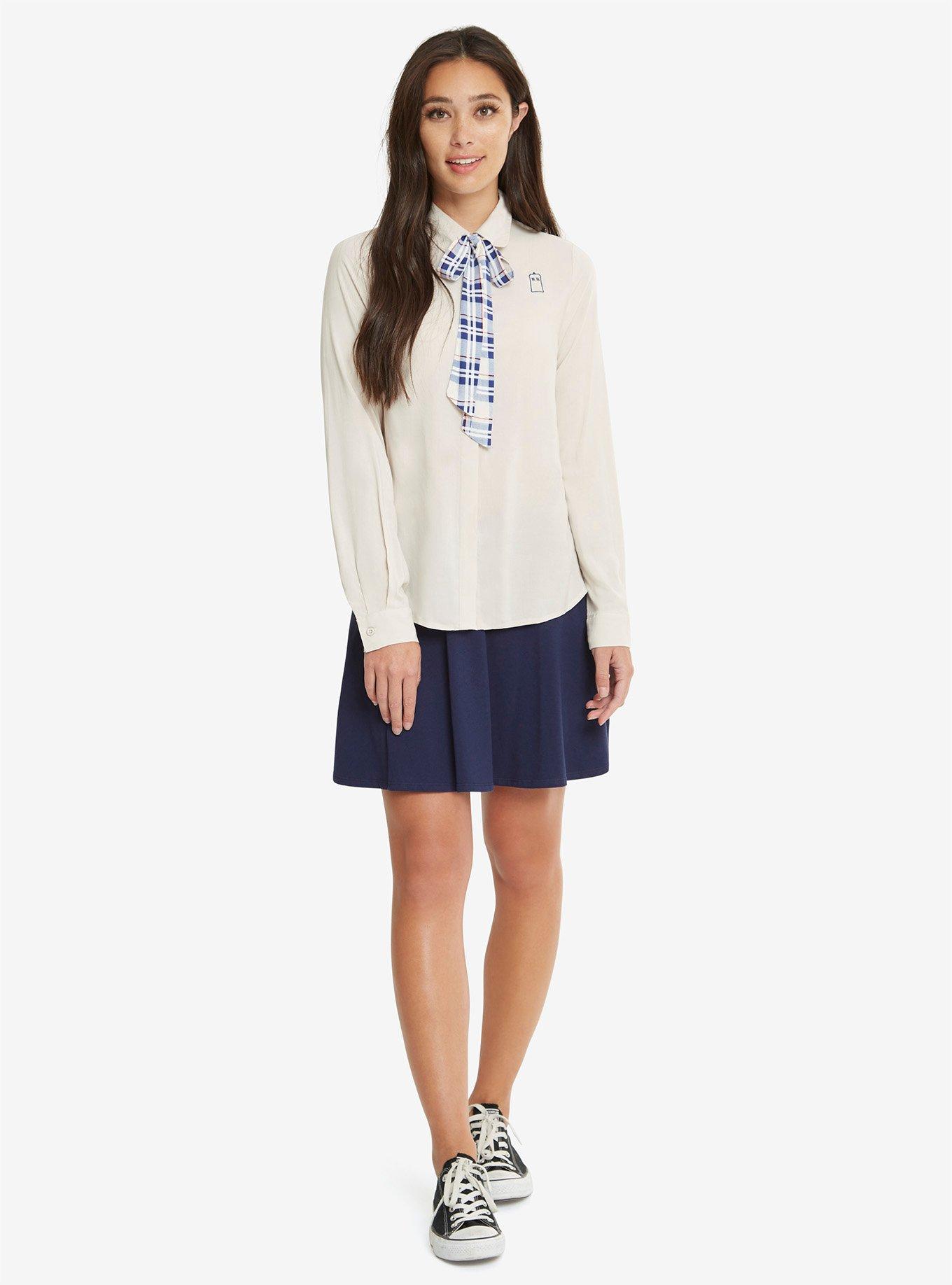 Doctor Who Tie Neck Blouse, , alternate