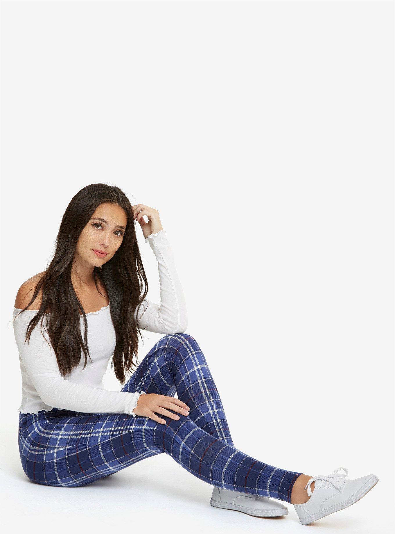 Doctor Who Plaid Leggings, , alternate