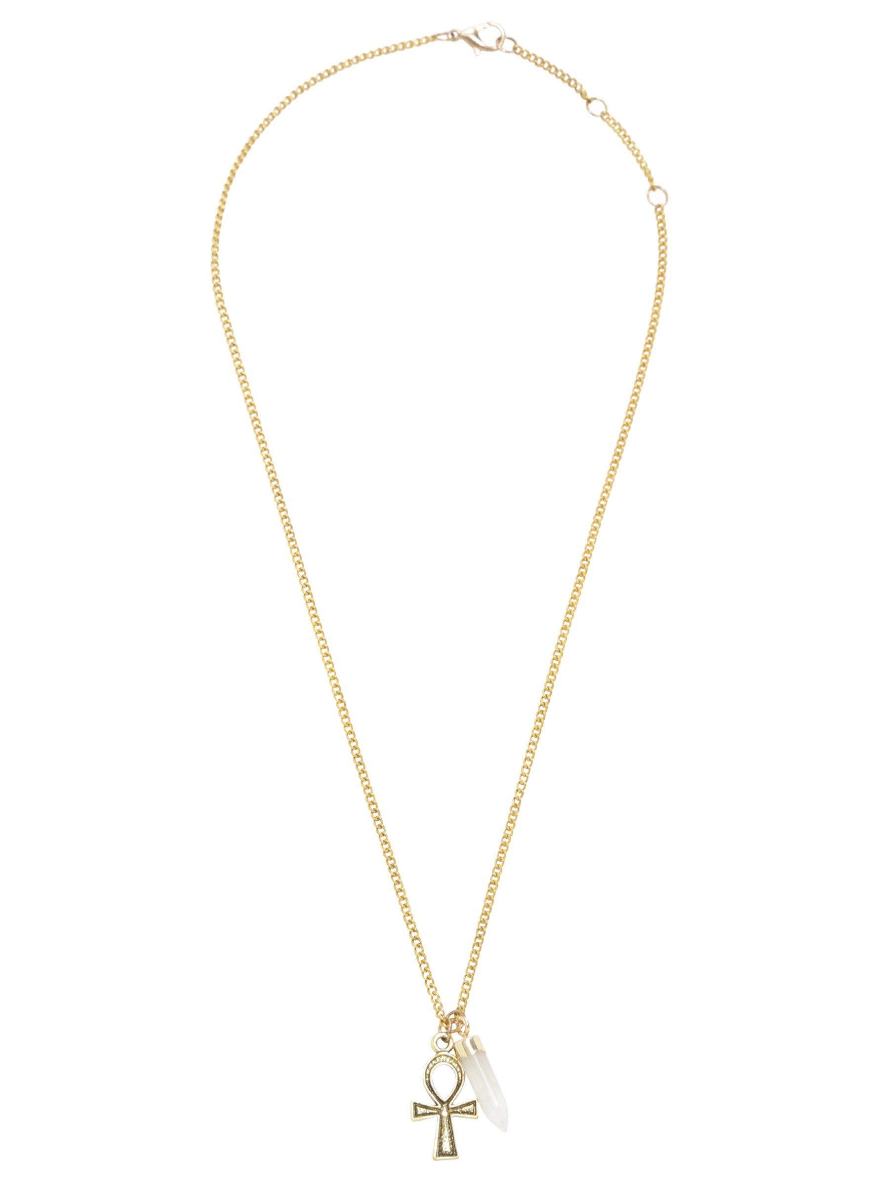 Gold Ankh Prosperity Necklace, , alternate