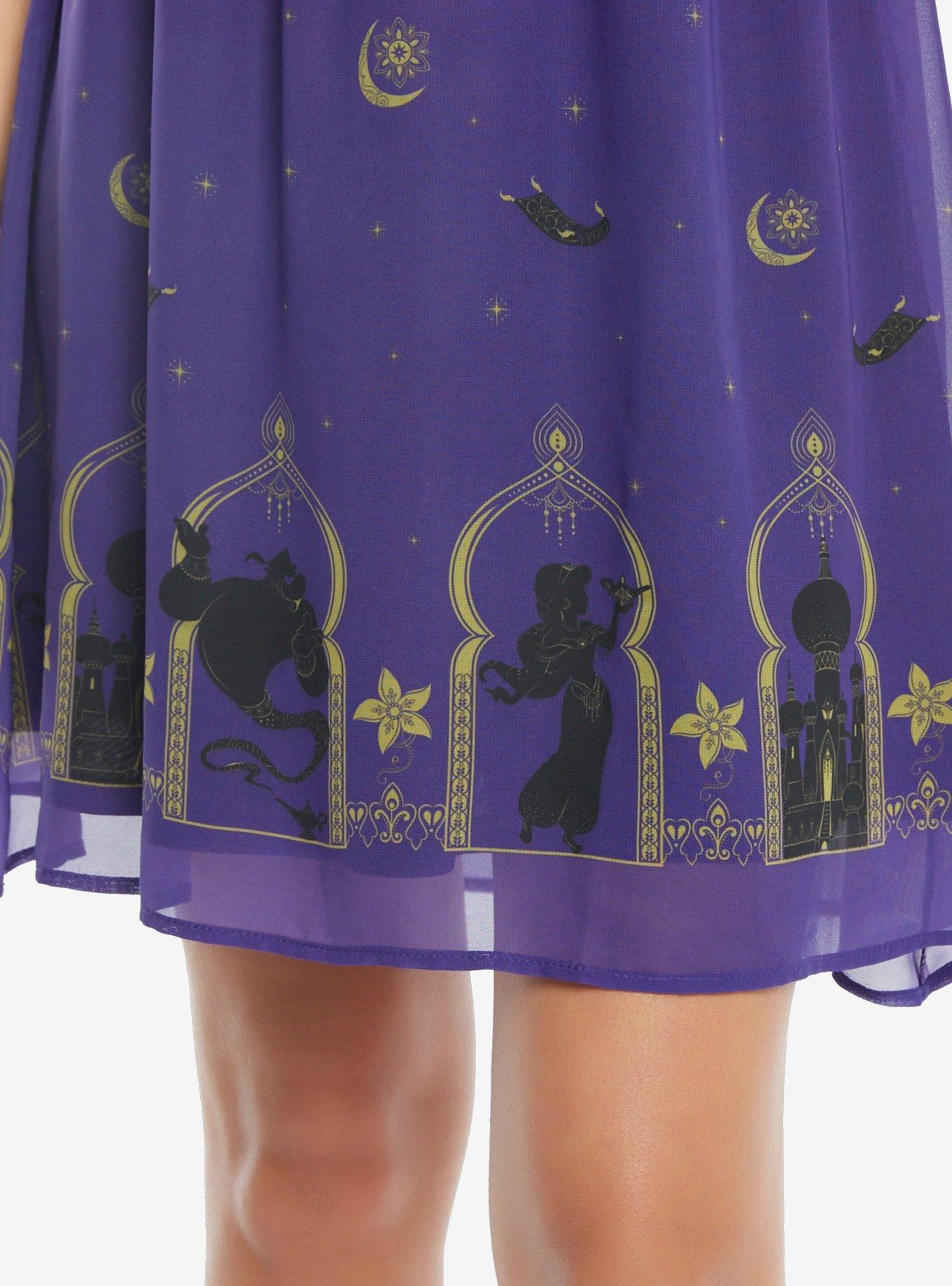 Disney Aladdin Border Print Dress, MULTI, alternate