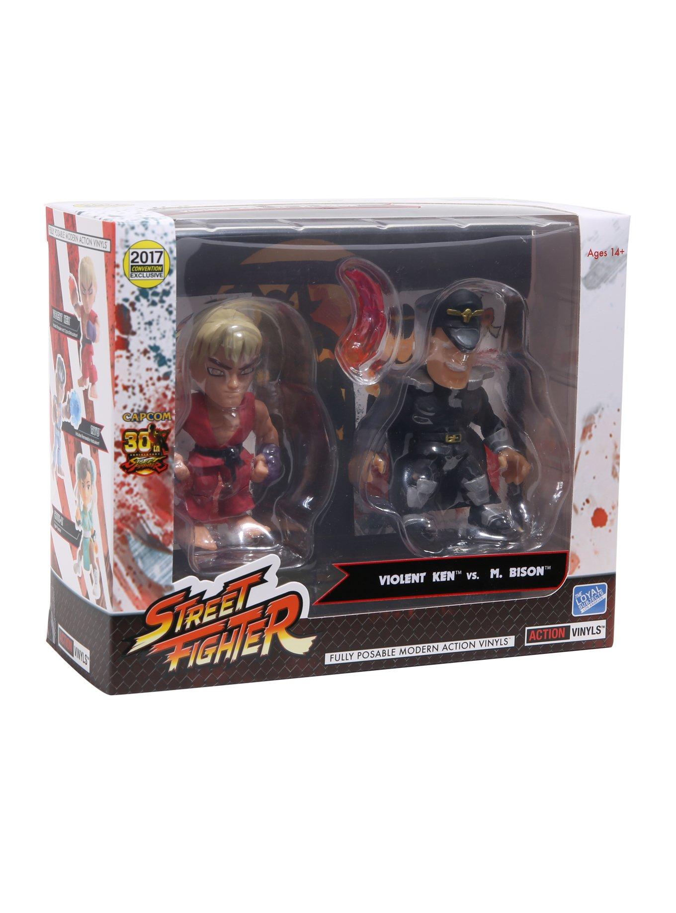 Street Fighter X The Loyal Subjects Violent Ken Vs. M. Bison Action Vinyls Figures 2017 Convention Exclusive, , alternate